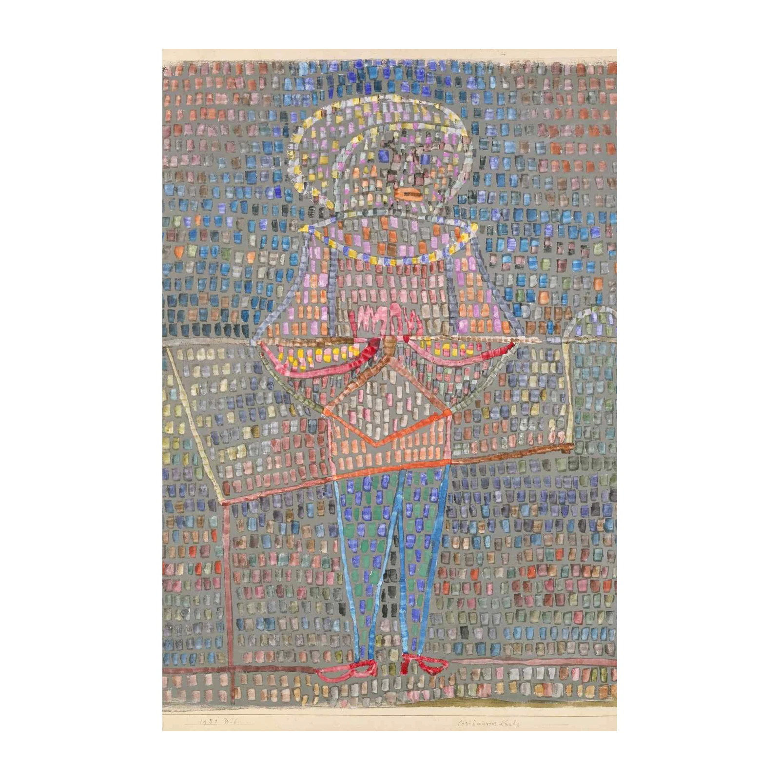 Whimsical Mosaic Figure Art Wall Art