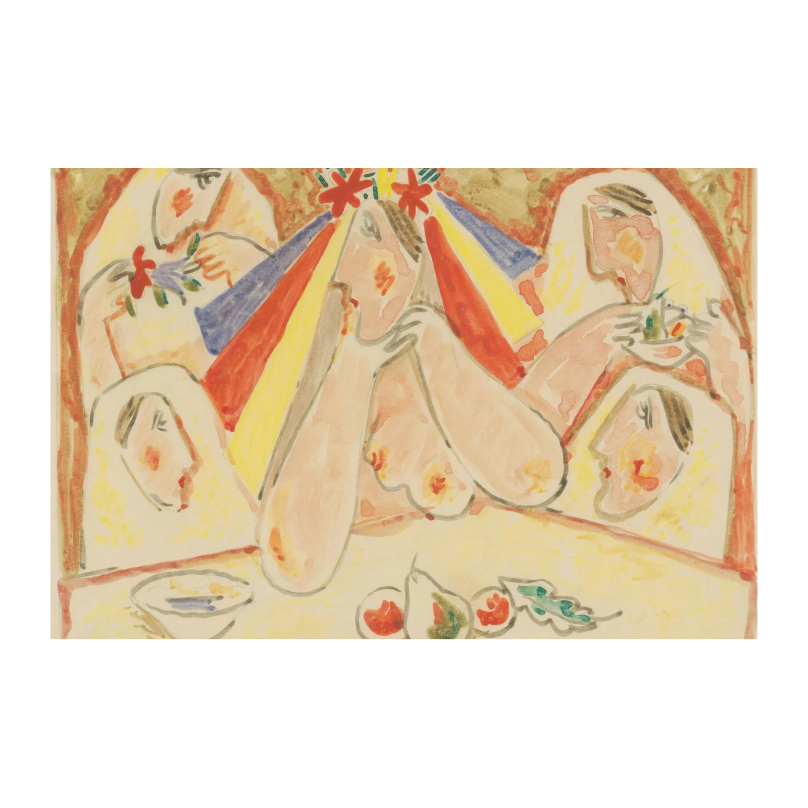 Vibrant Figural Celebration Wall Art