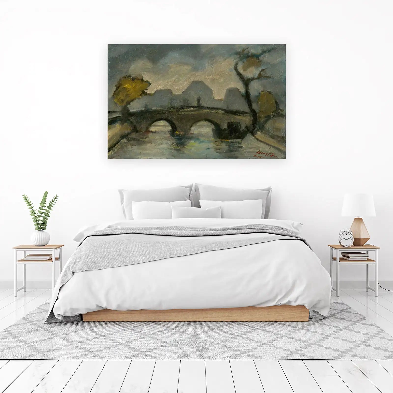 Parisian Bridge Oil Painting Wall Art