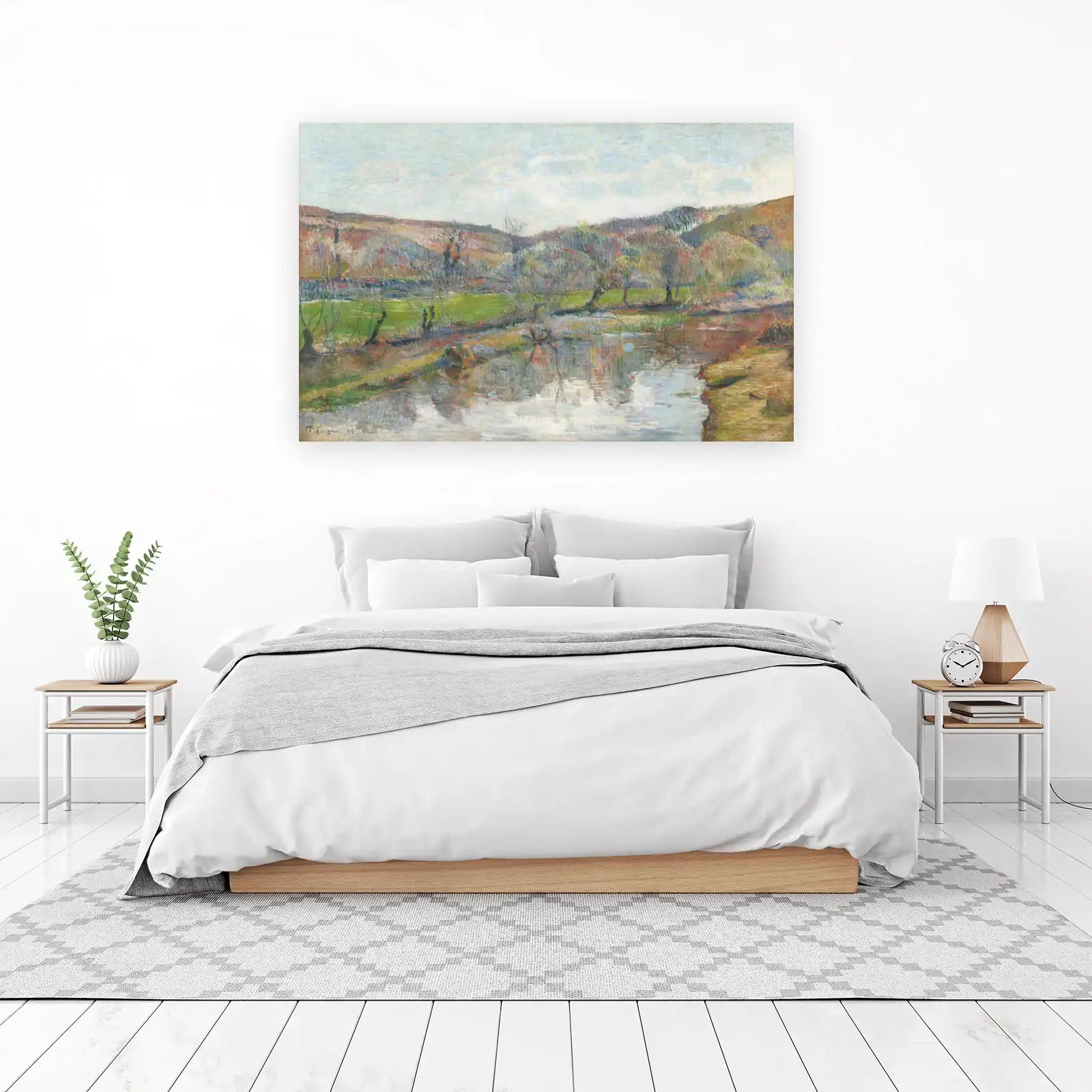 Impressionist Riverside Landscape Wall Art