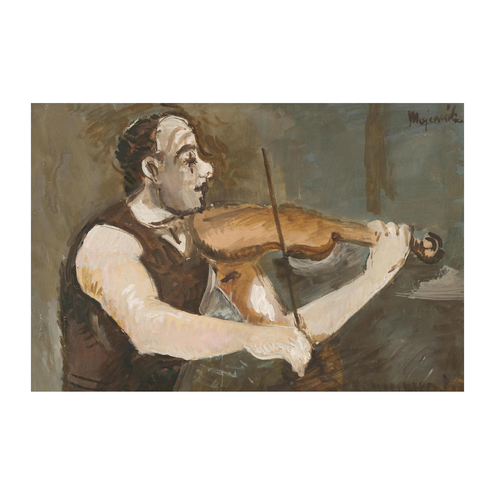 Expressive Violinist Portrait Wall Art