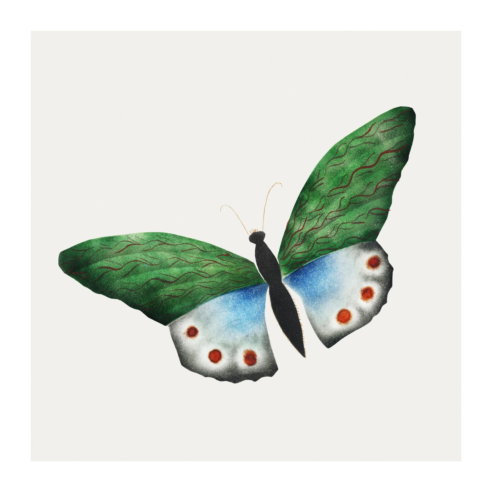 Emerald & Sapphire Butterfly Wall Art