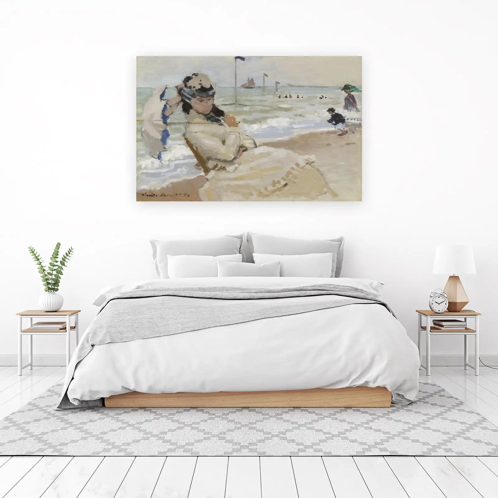 Impressionist Beach Scene Wall Art - Coastal Art