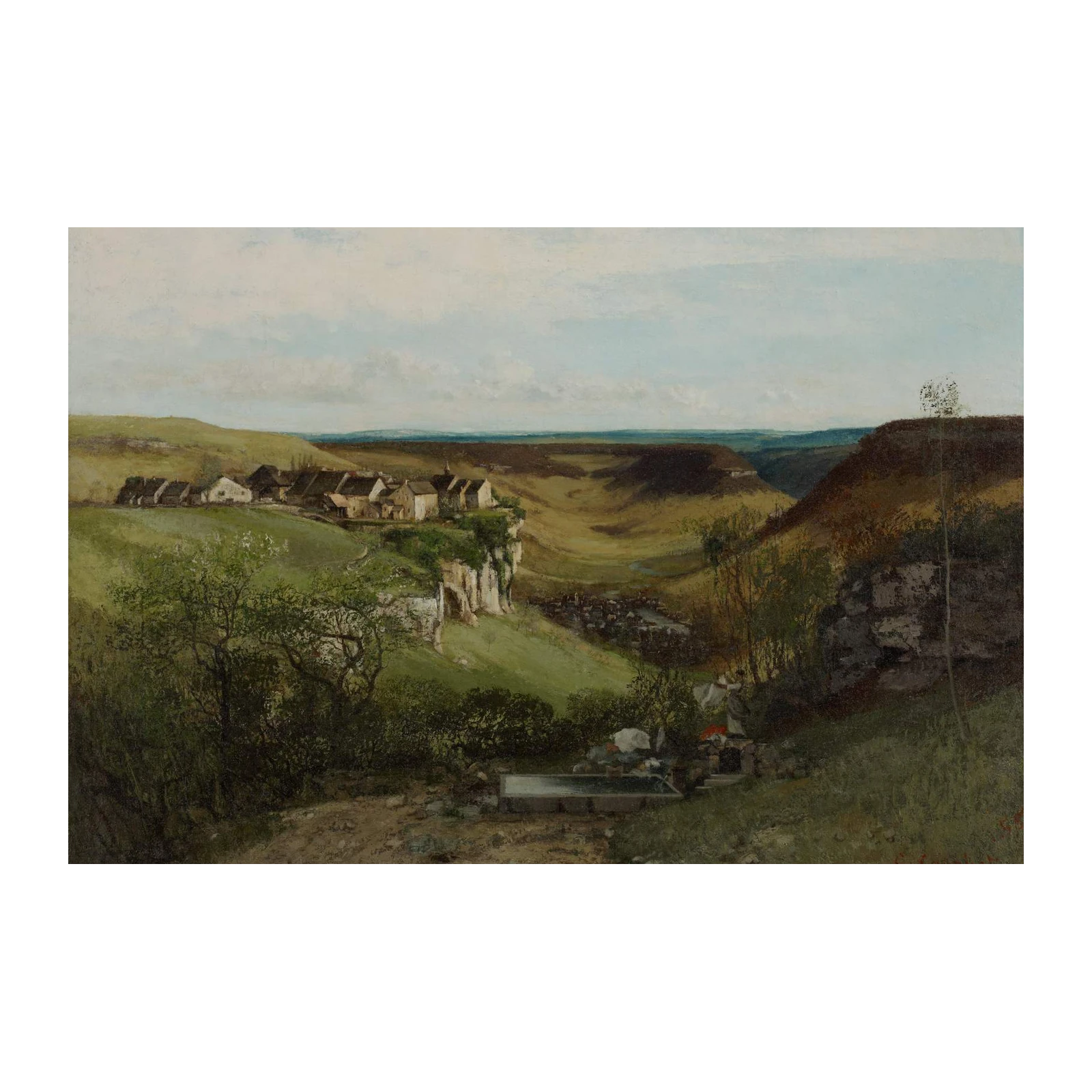 Rustic Village Landscape Wall Art
