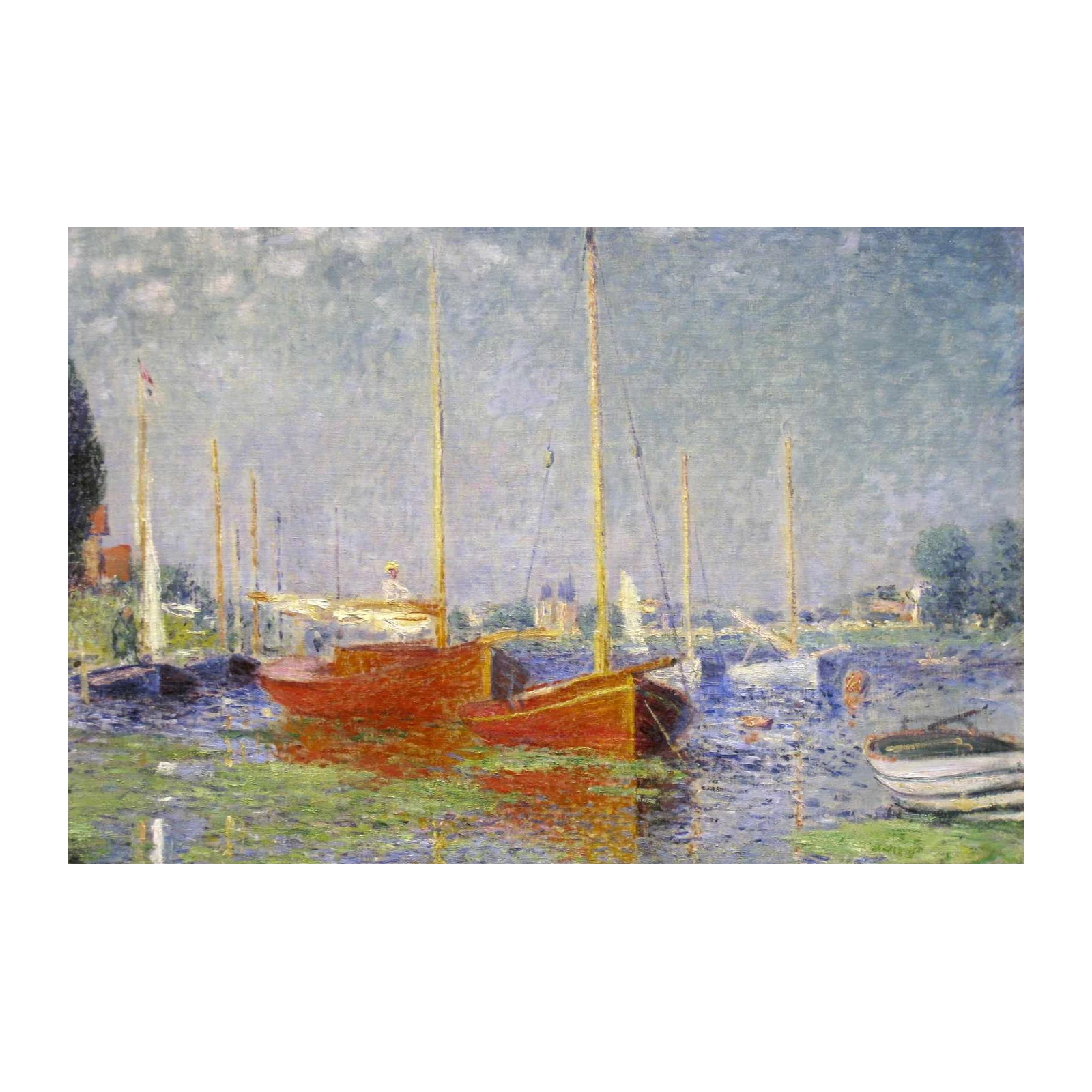 Impressionist Harbor Boats Wall Art
