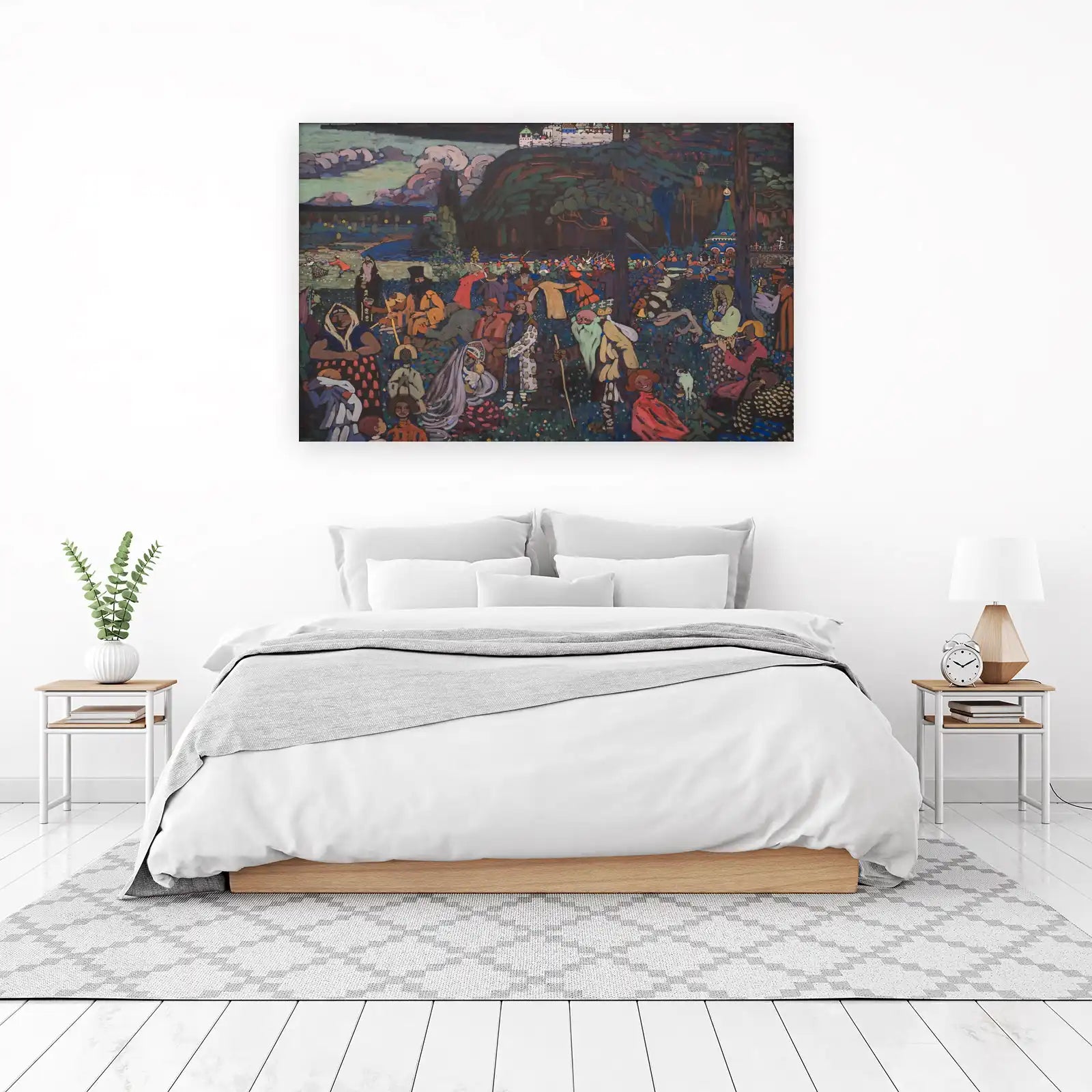 Expressive Russian Folk Scene Wall Art