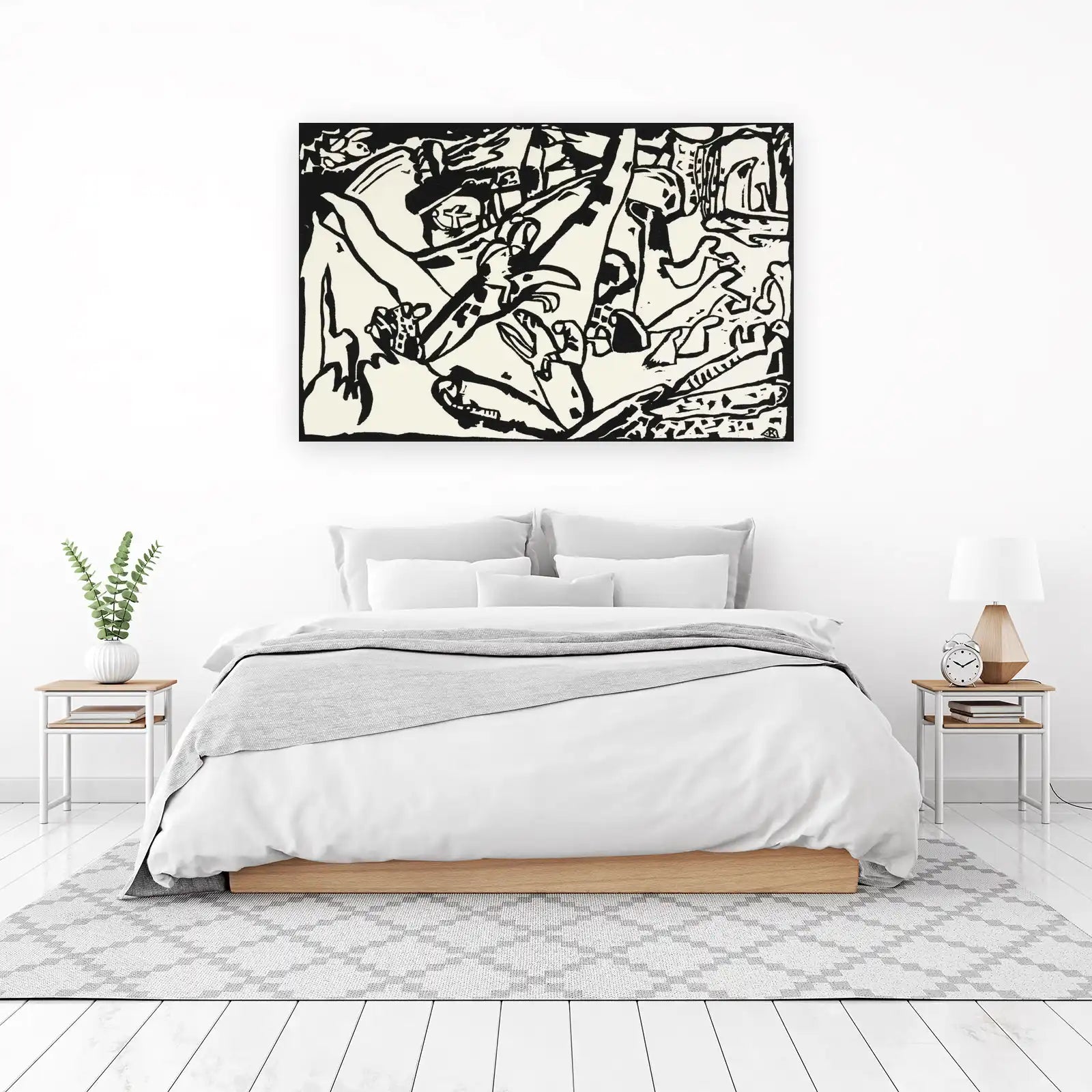 Abstract Movement Black & White Wall Art