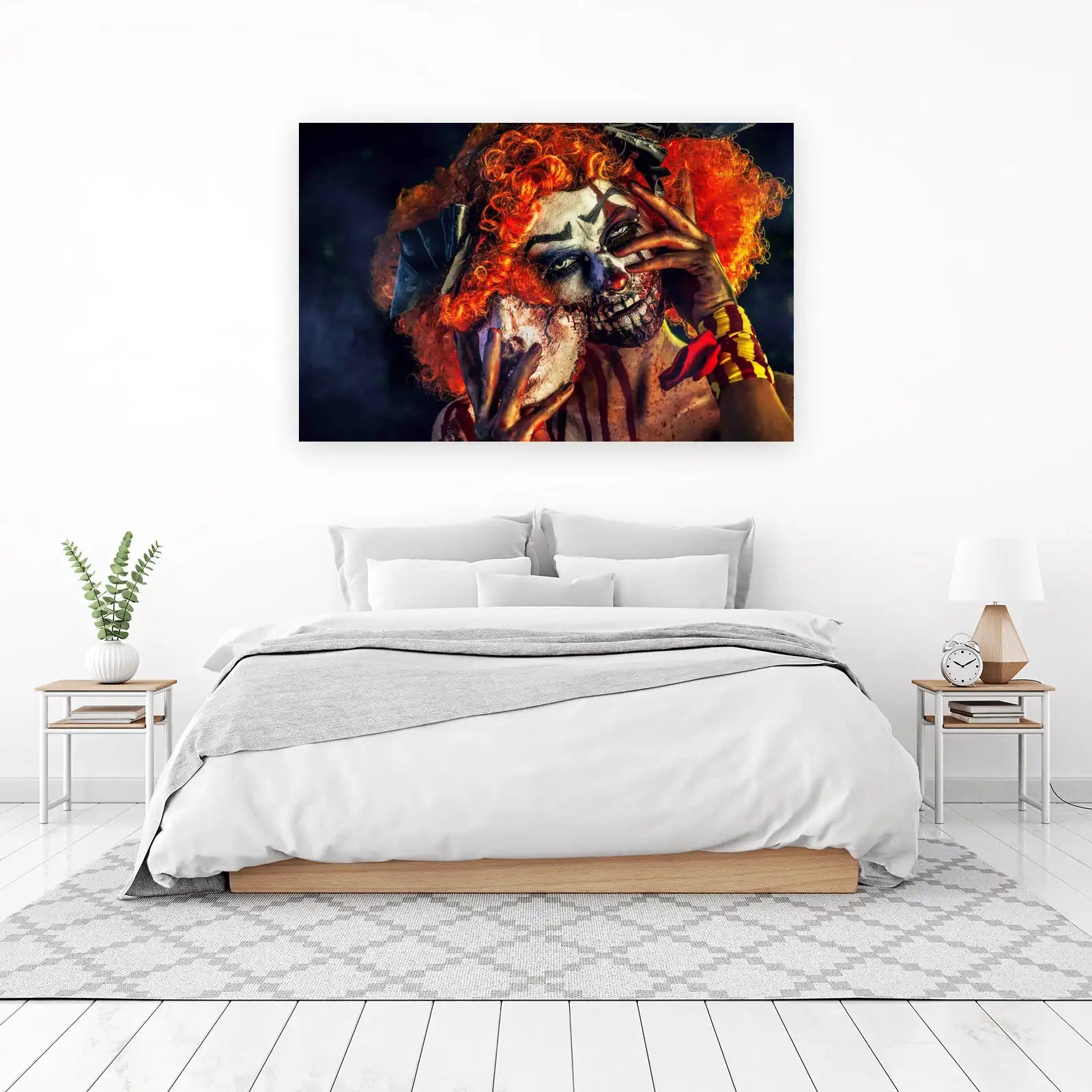 Scary Clown Horror Mask Wall Art