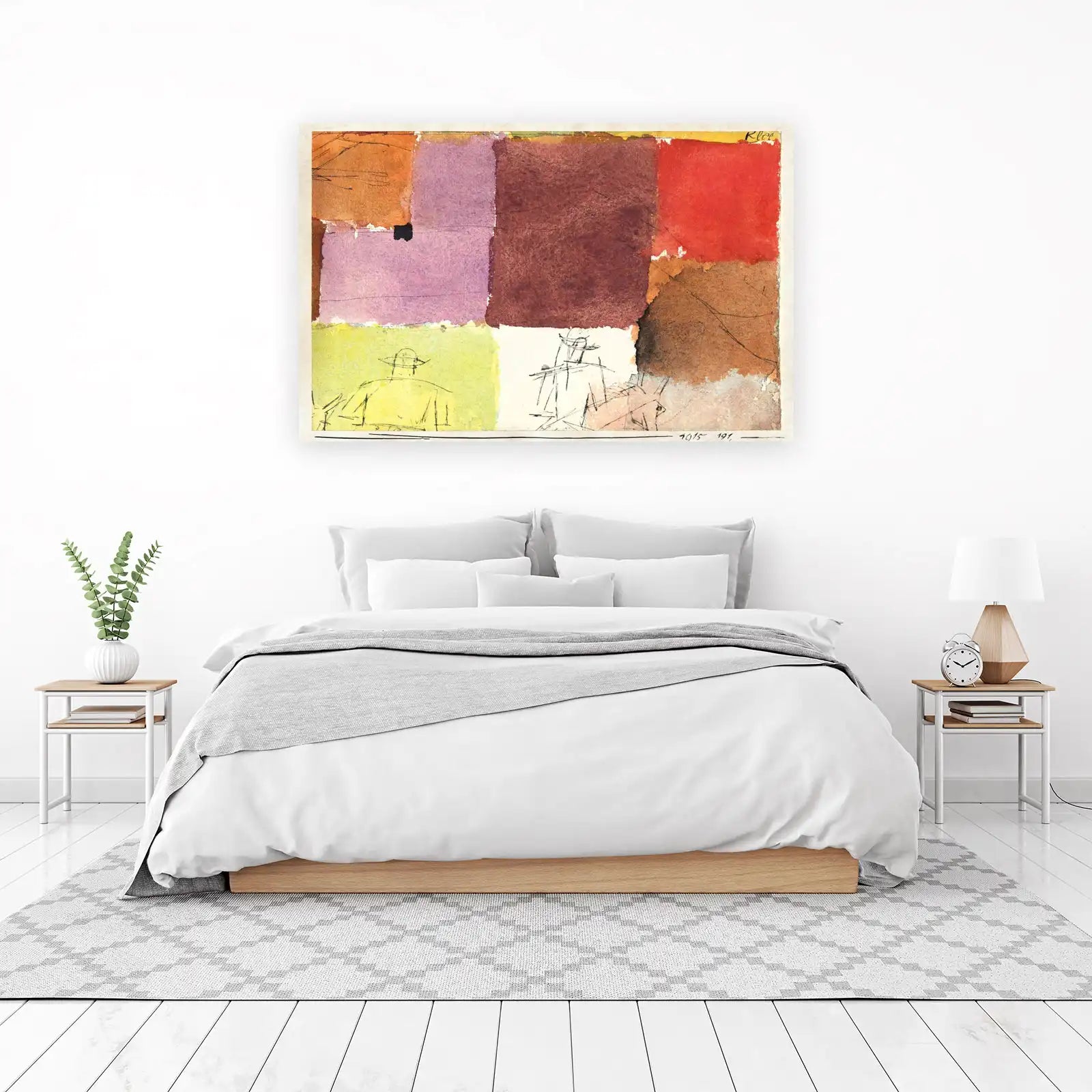 Abstract Figures Watercolor Wall Art