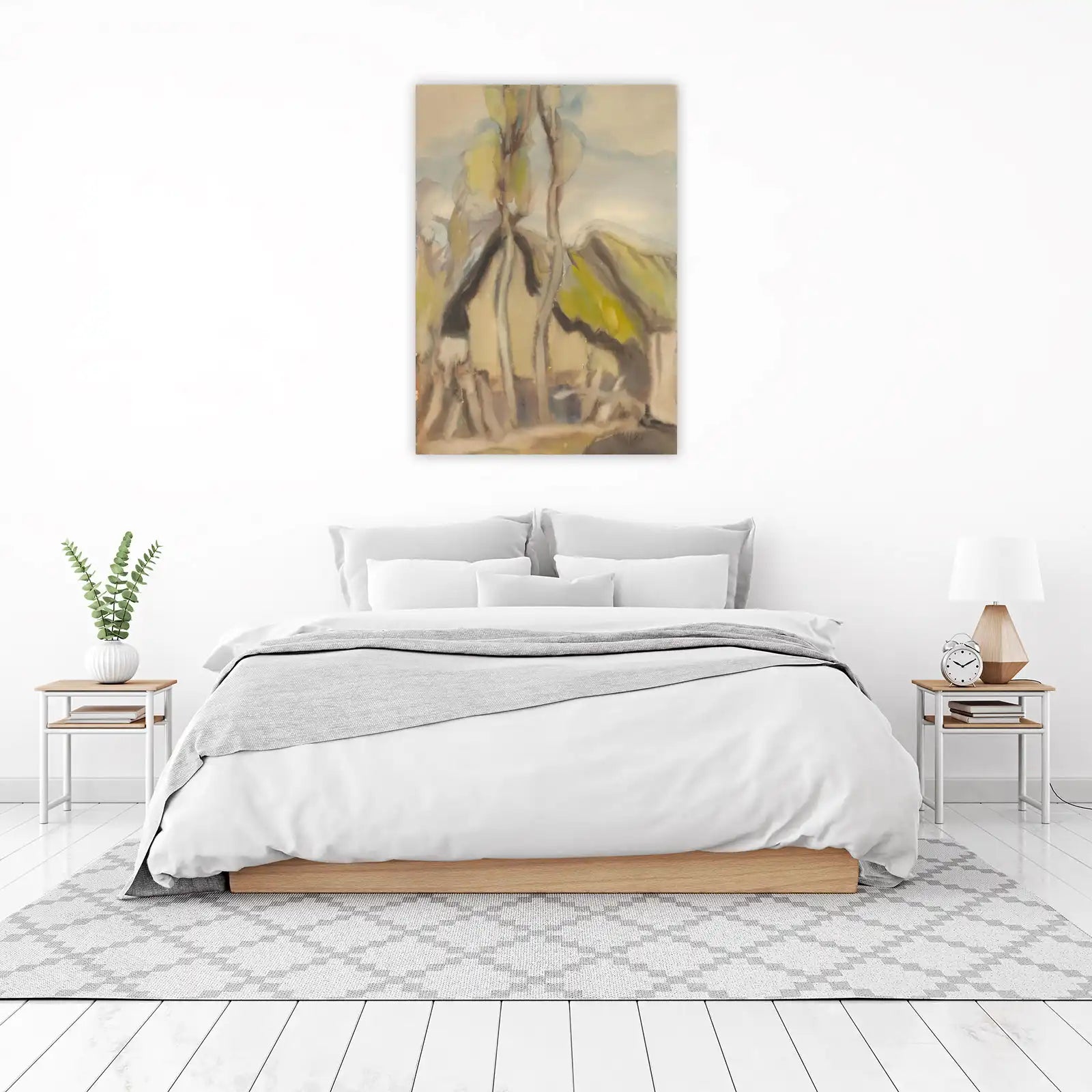 Abstract Trees Watercolor Wall Art