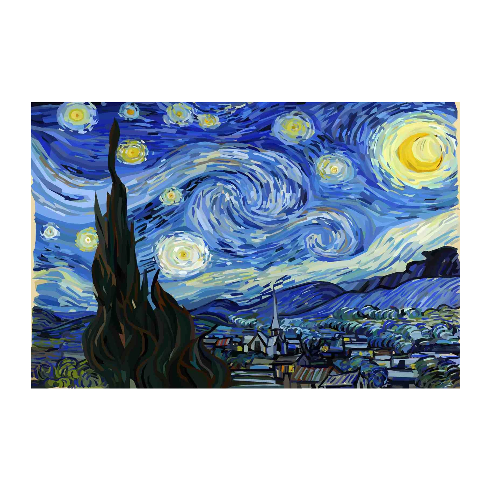 Van Gogh Starry Night Wall Art - Iconic Wall Art