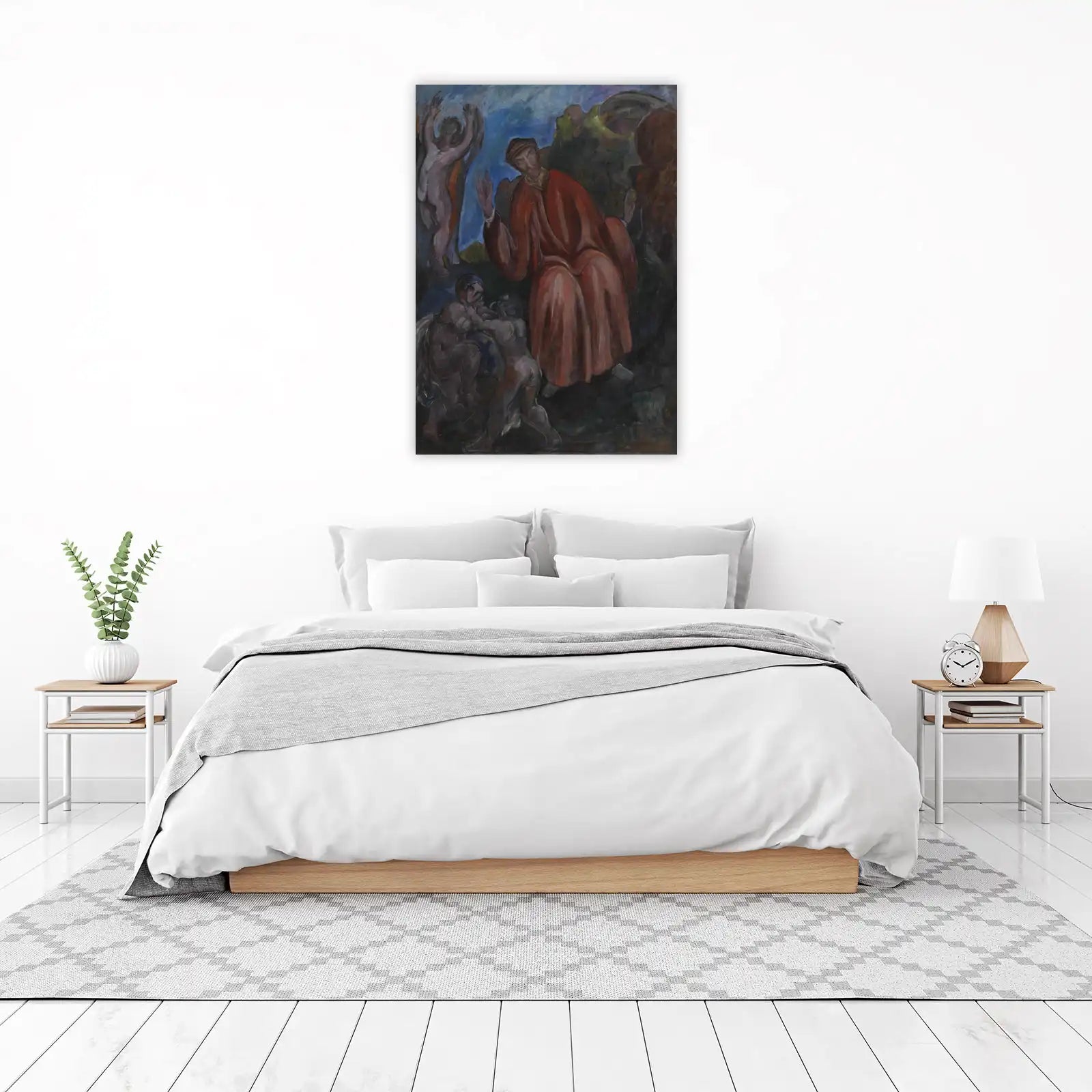 Expressive Figure Drama Red Robe Wall Art