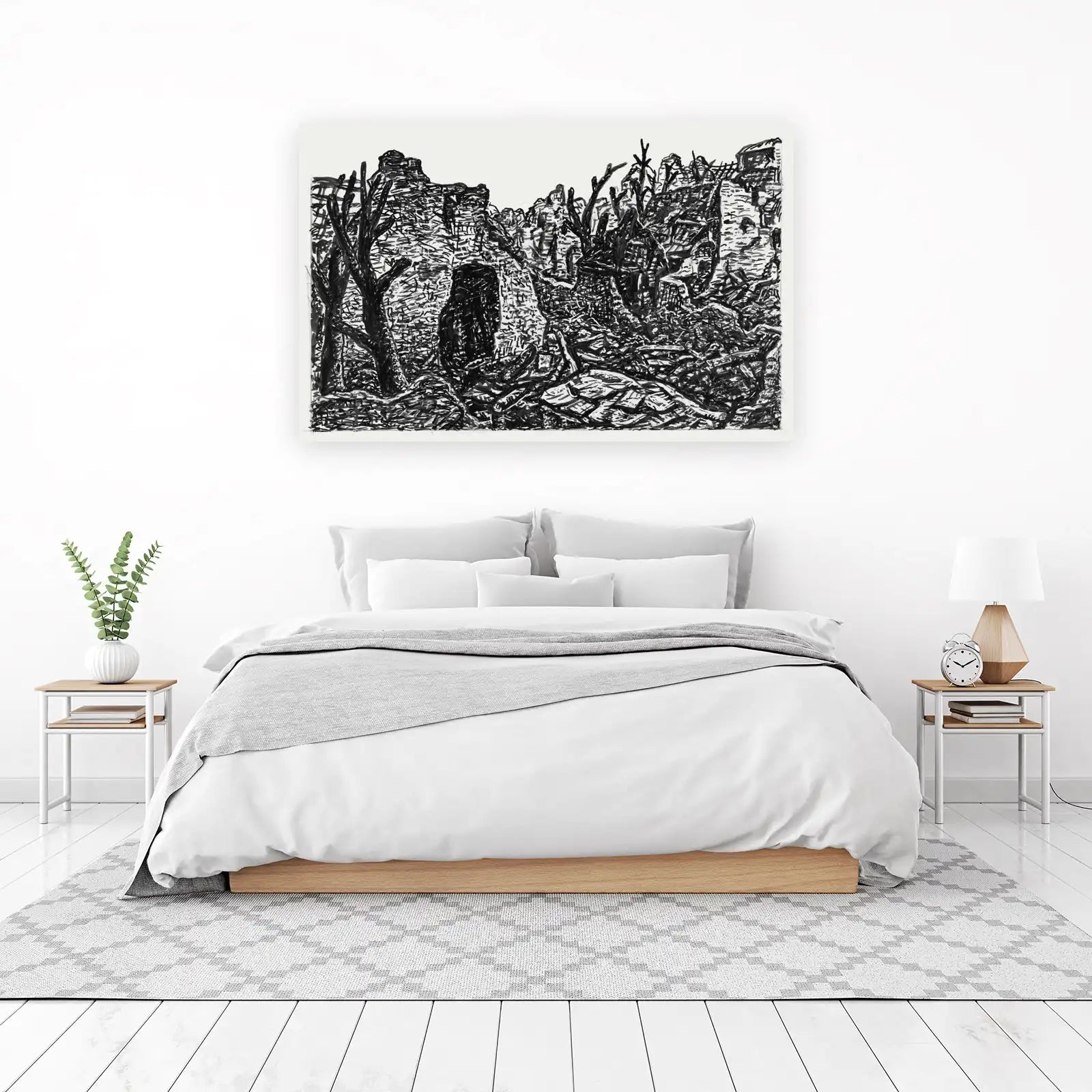 Abstract Textured Landscape Wall Art