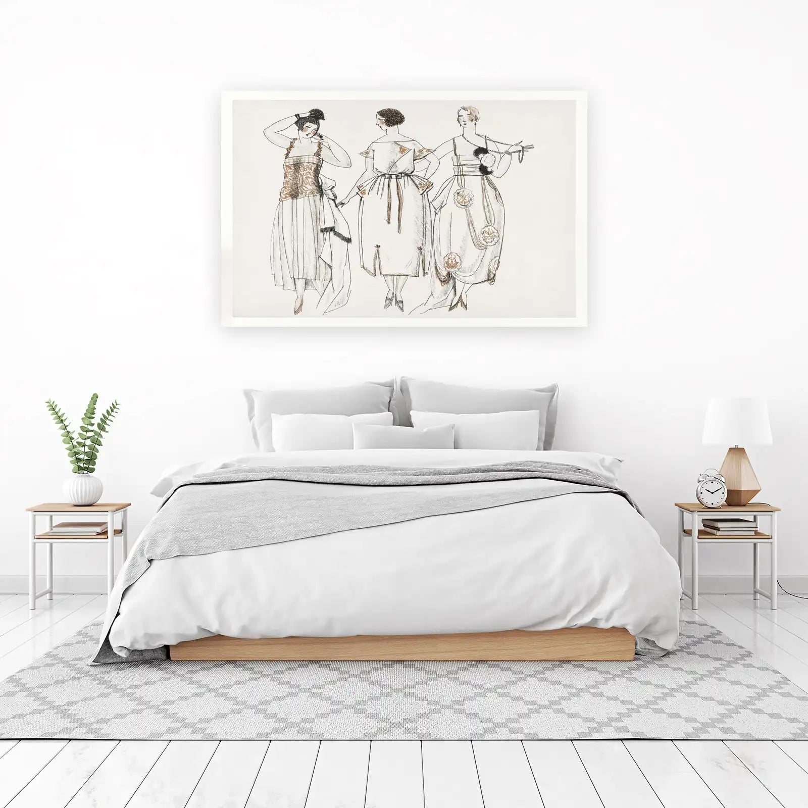 Vintage Fashion Art Deco Women Wall Art