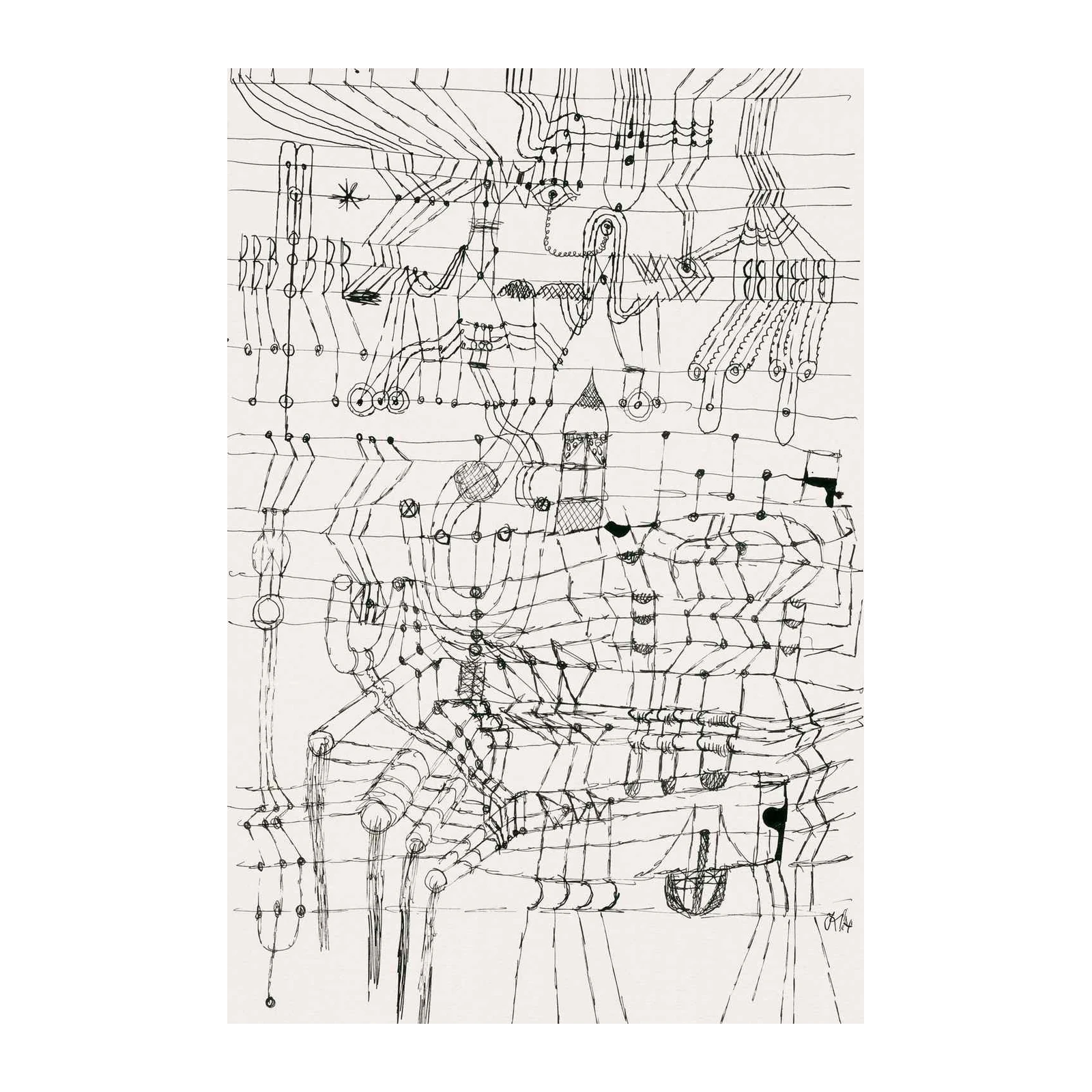 Abstract Line Art Surreal Wall Art