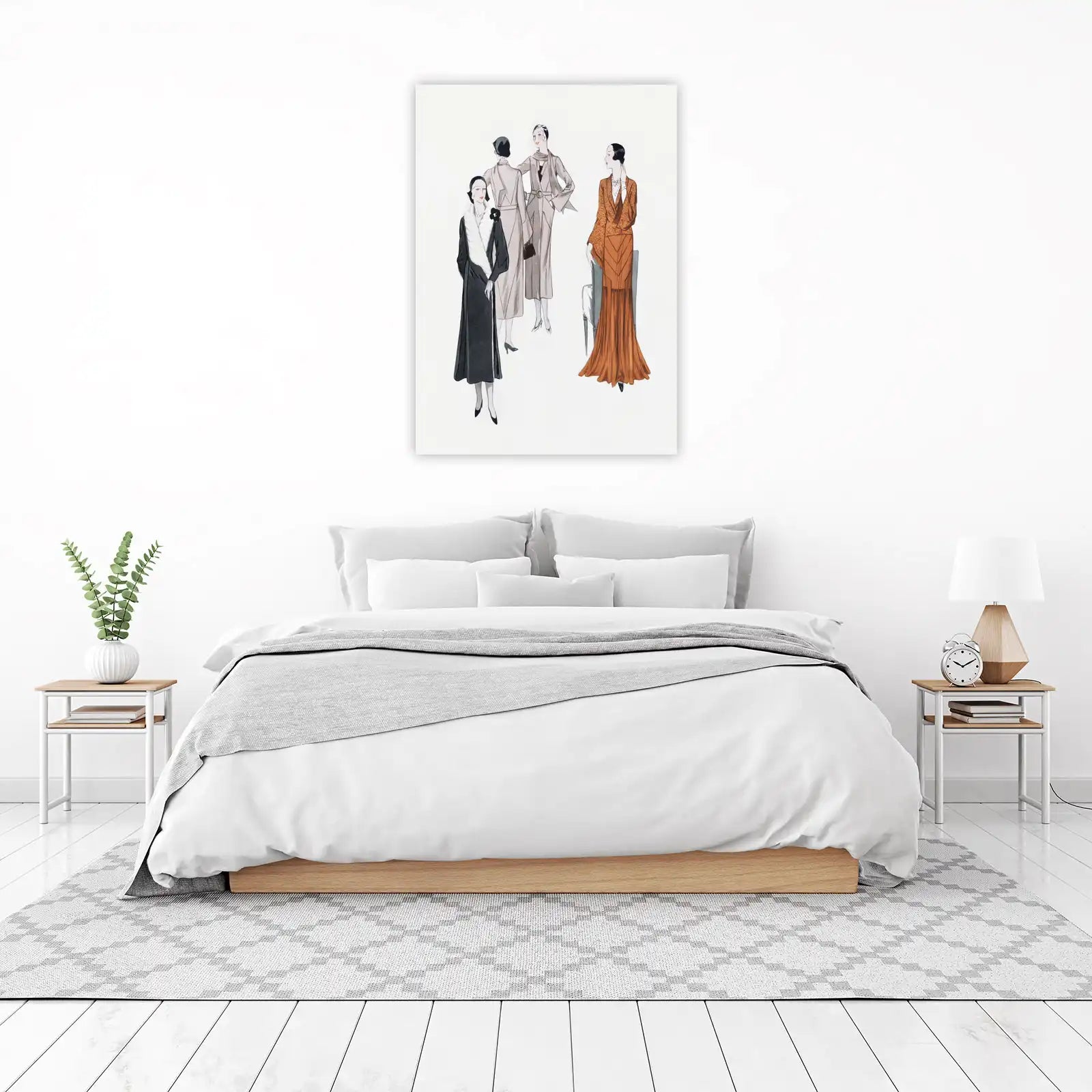 Art Deco Fashion Women Wall Art