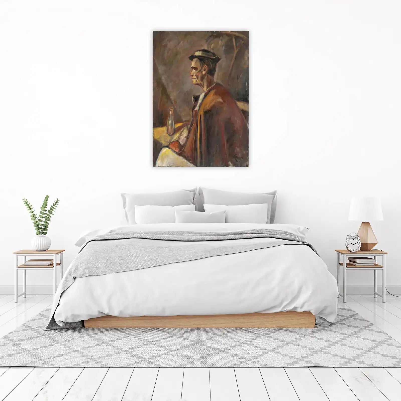 Thoughtful Man Portrait Vintage Wall Art