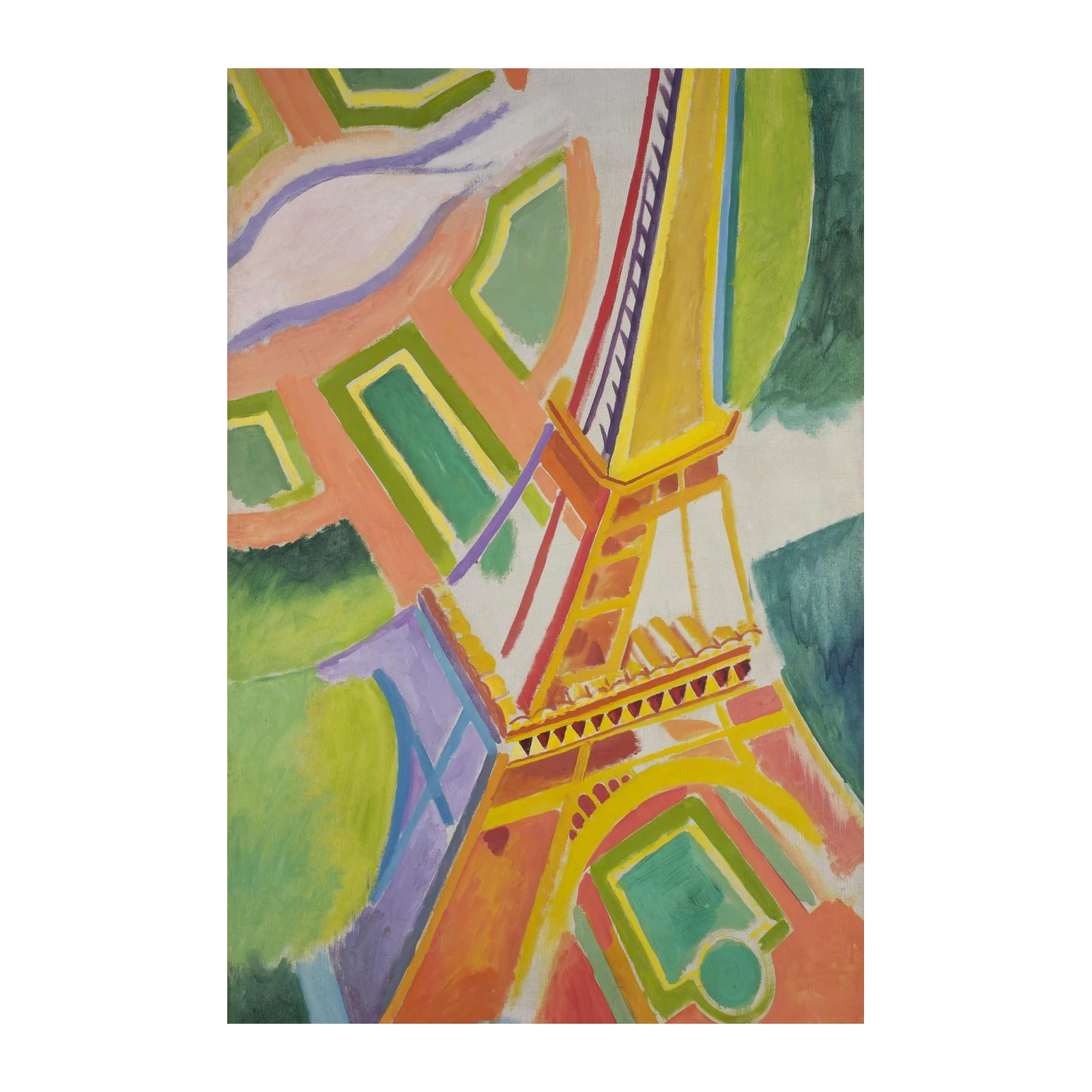 Vibrant Eiffel Tower Paris Skyline Wall Art