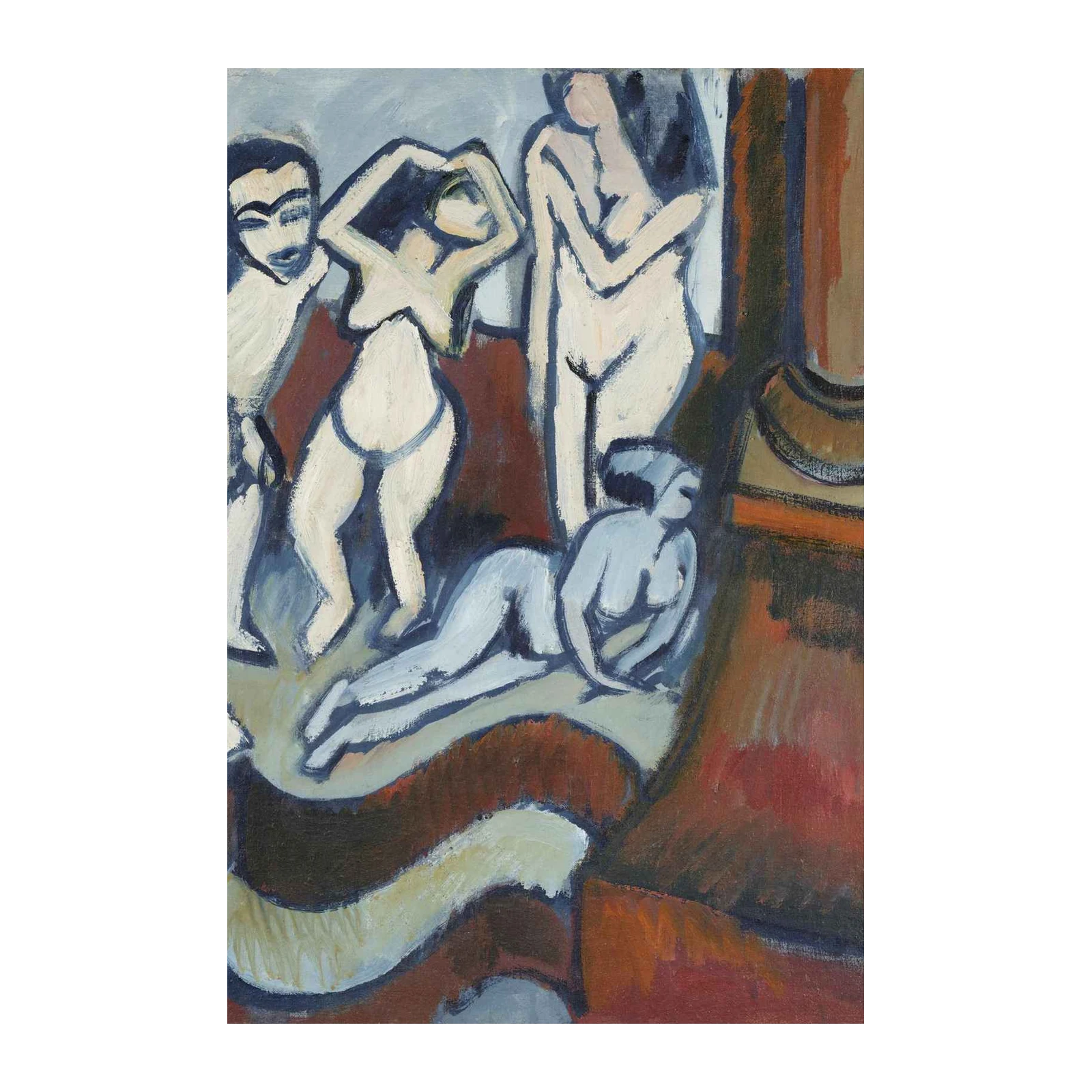 Figurative Nude Group Abstract Wall Art