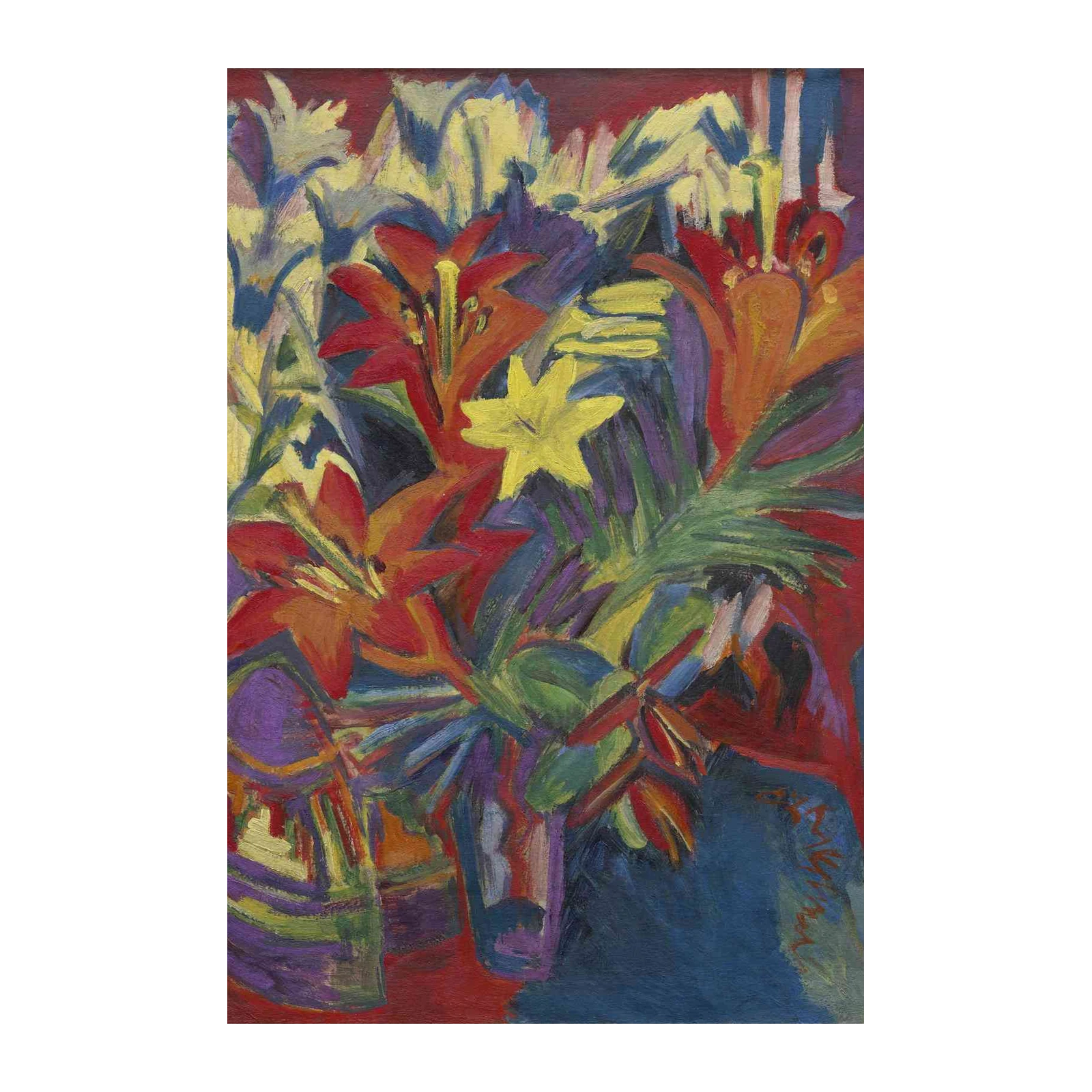 Vibrant Floral Abstract Lily Wall Art