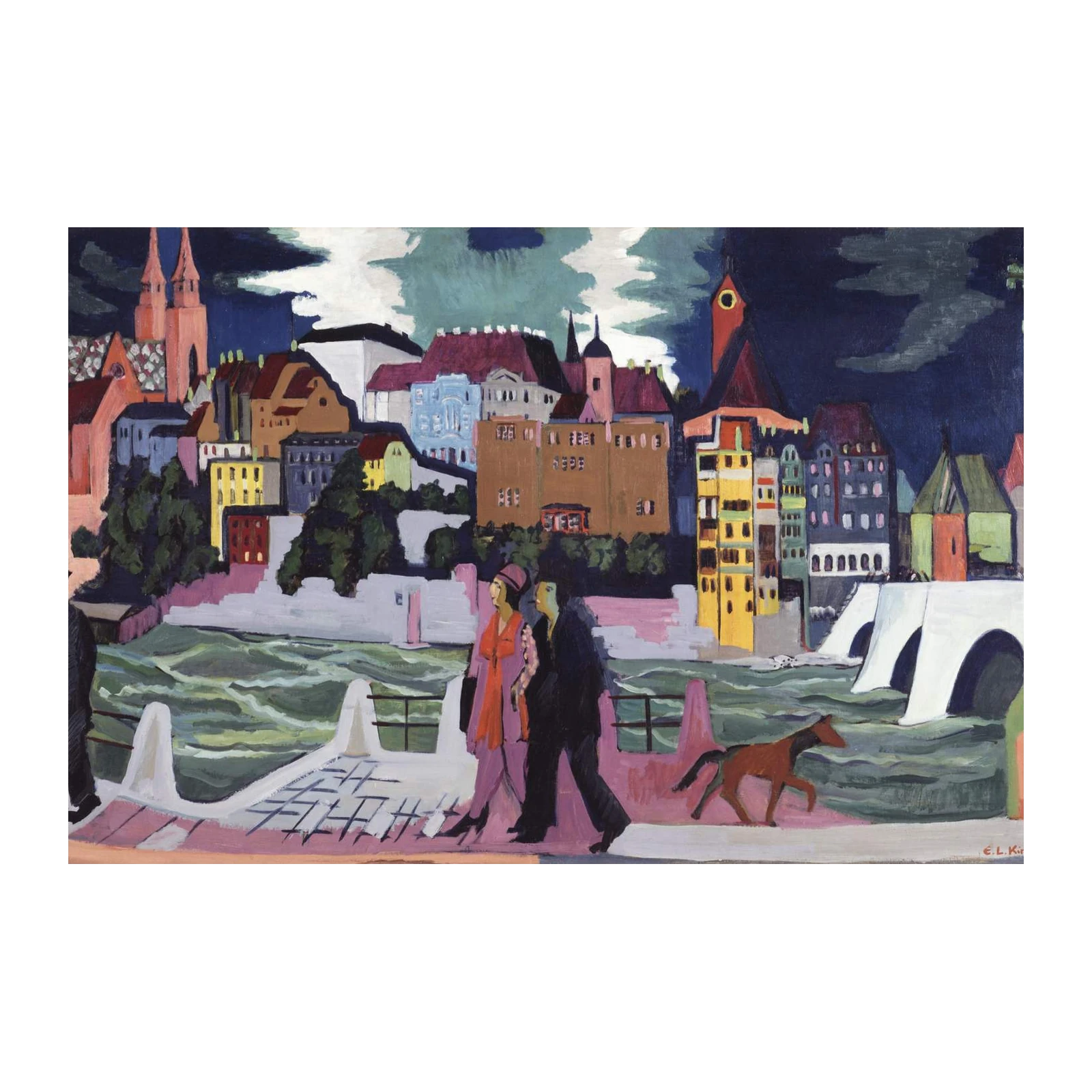 Vibrant Cityscape Kirchner Wall Art