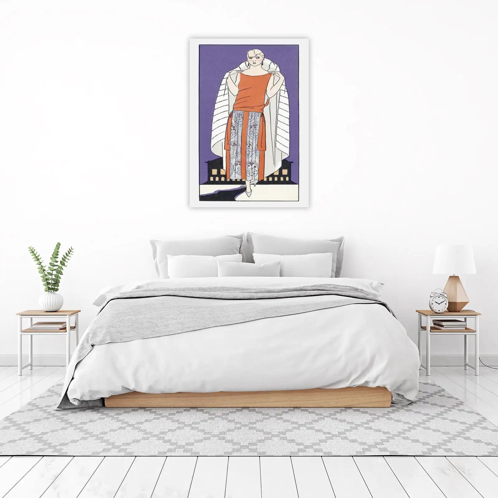 Vintage Art Deco Fashion Woman Wall Art