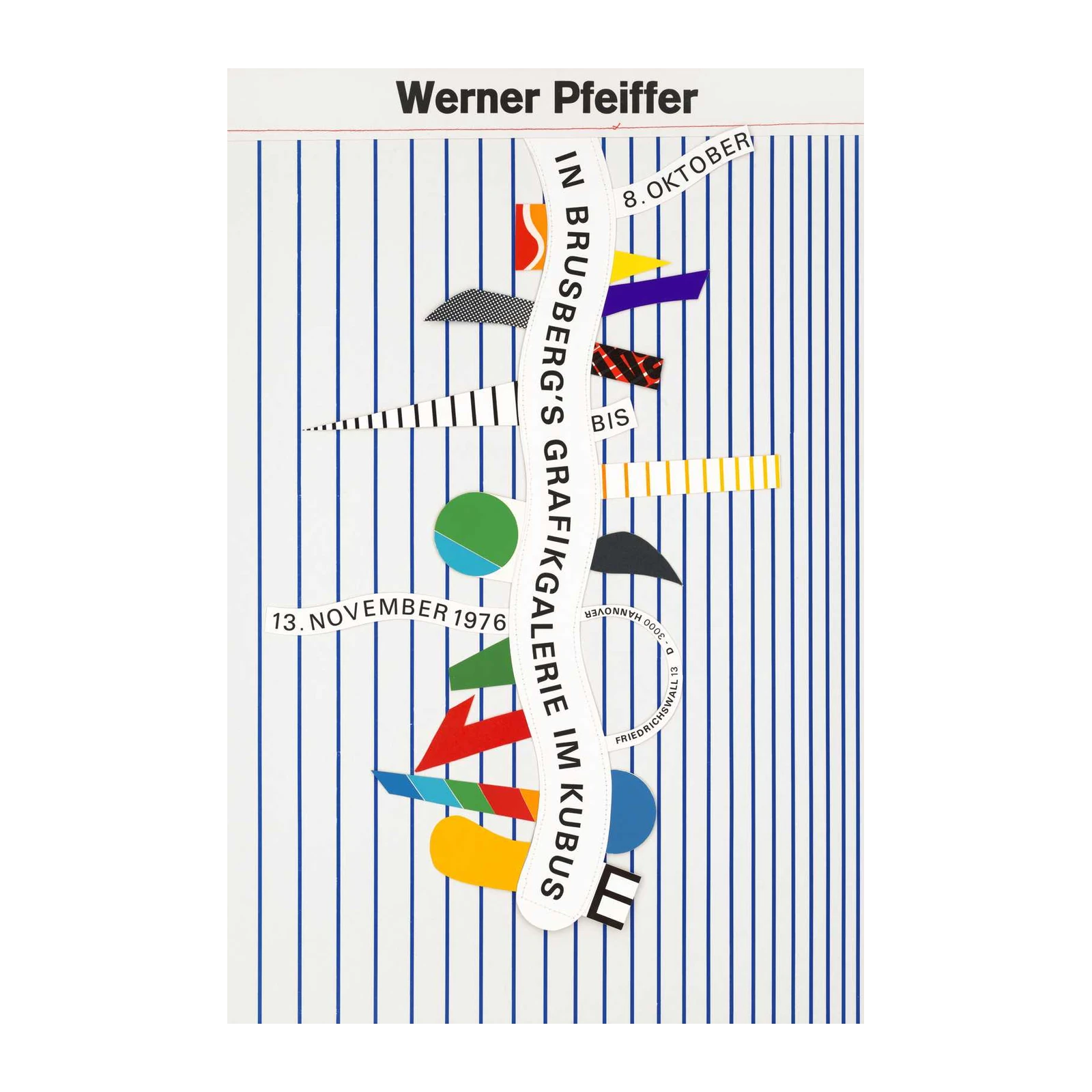 Retro Geometric Werner Pfeiffer Poster Wall Art