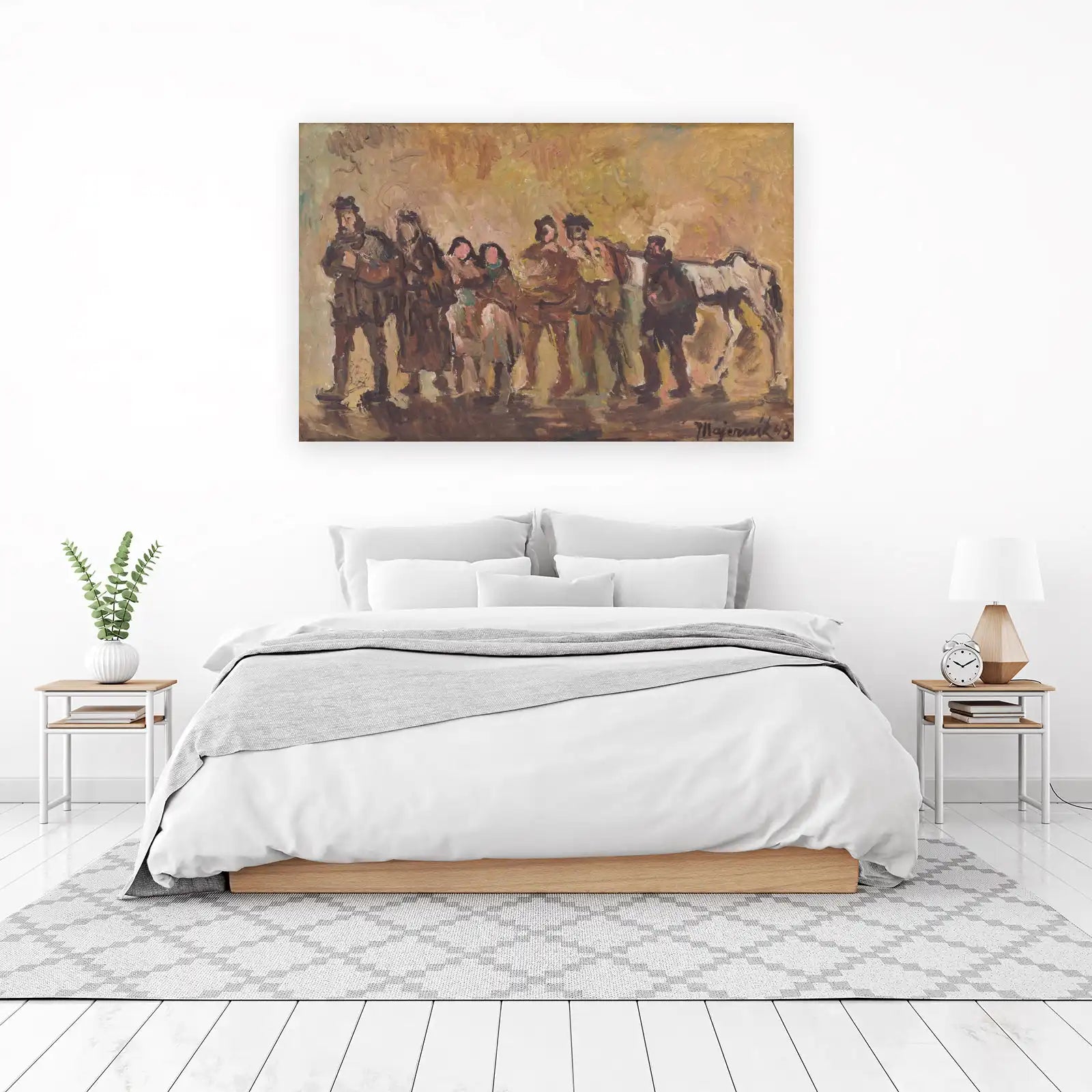 Rustic Folk Group With Horse Wall Art