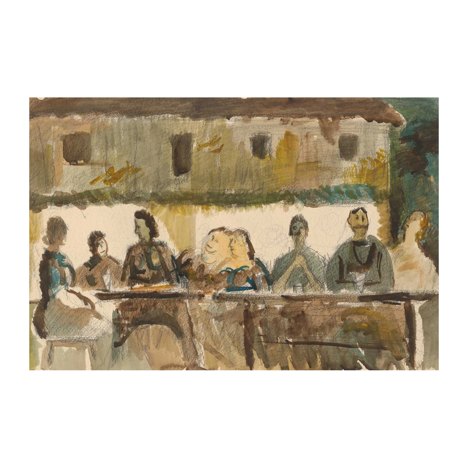 Gathered Figures: Expressive Dining Room Wall Art