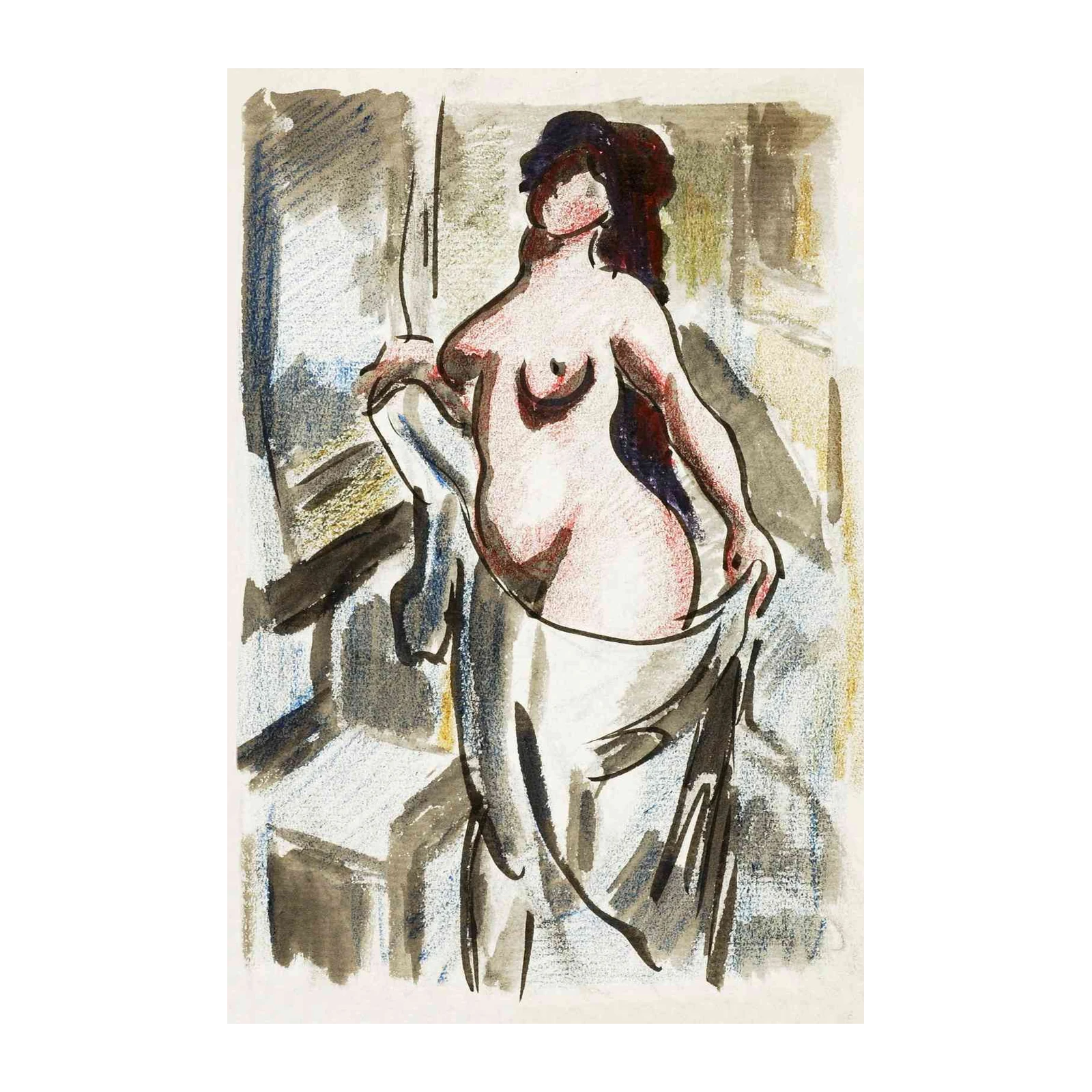 Abstract Nude Figure Wall Art