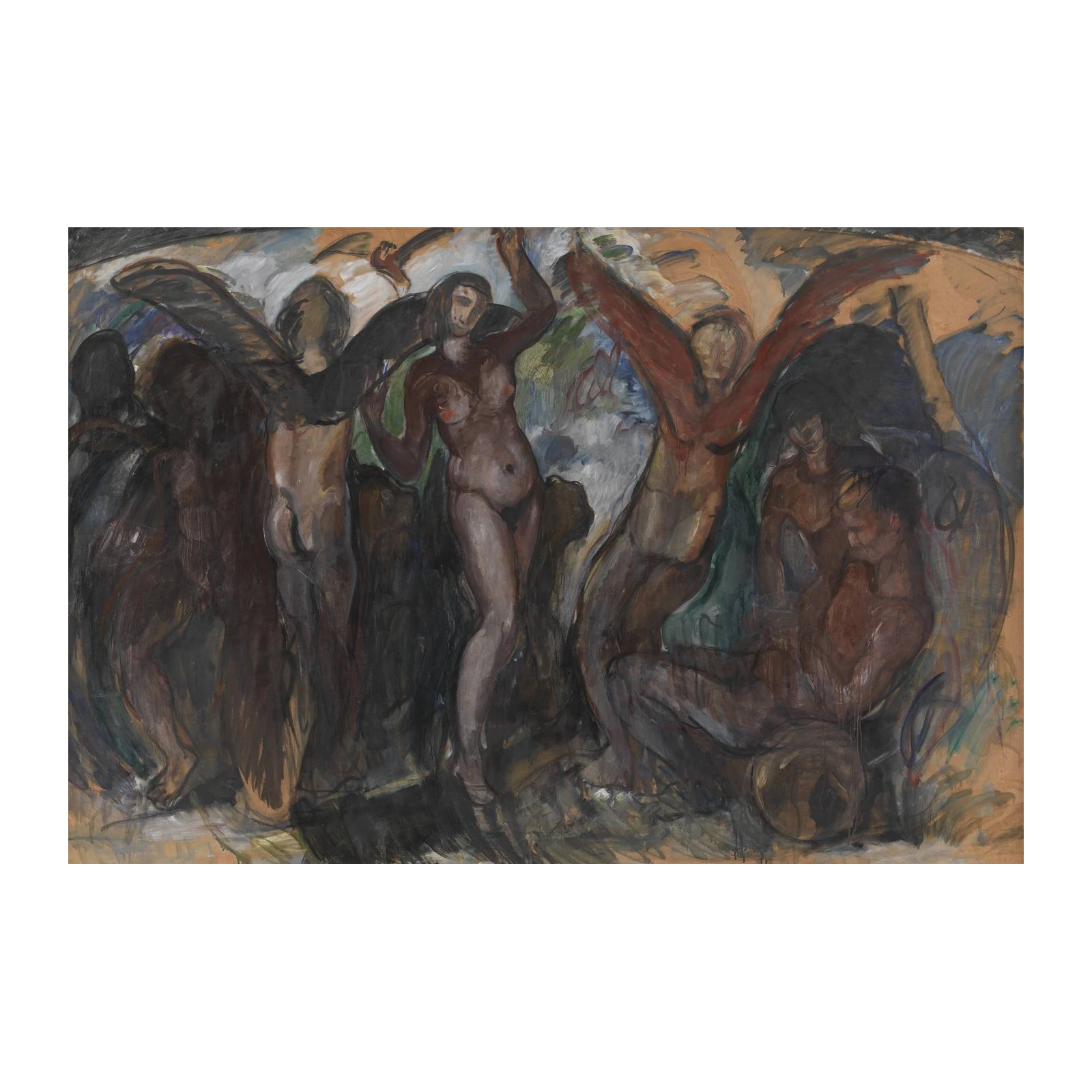 Expressive Figures Wall Art - Bold Expressionist Art