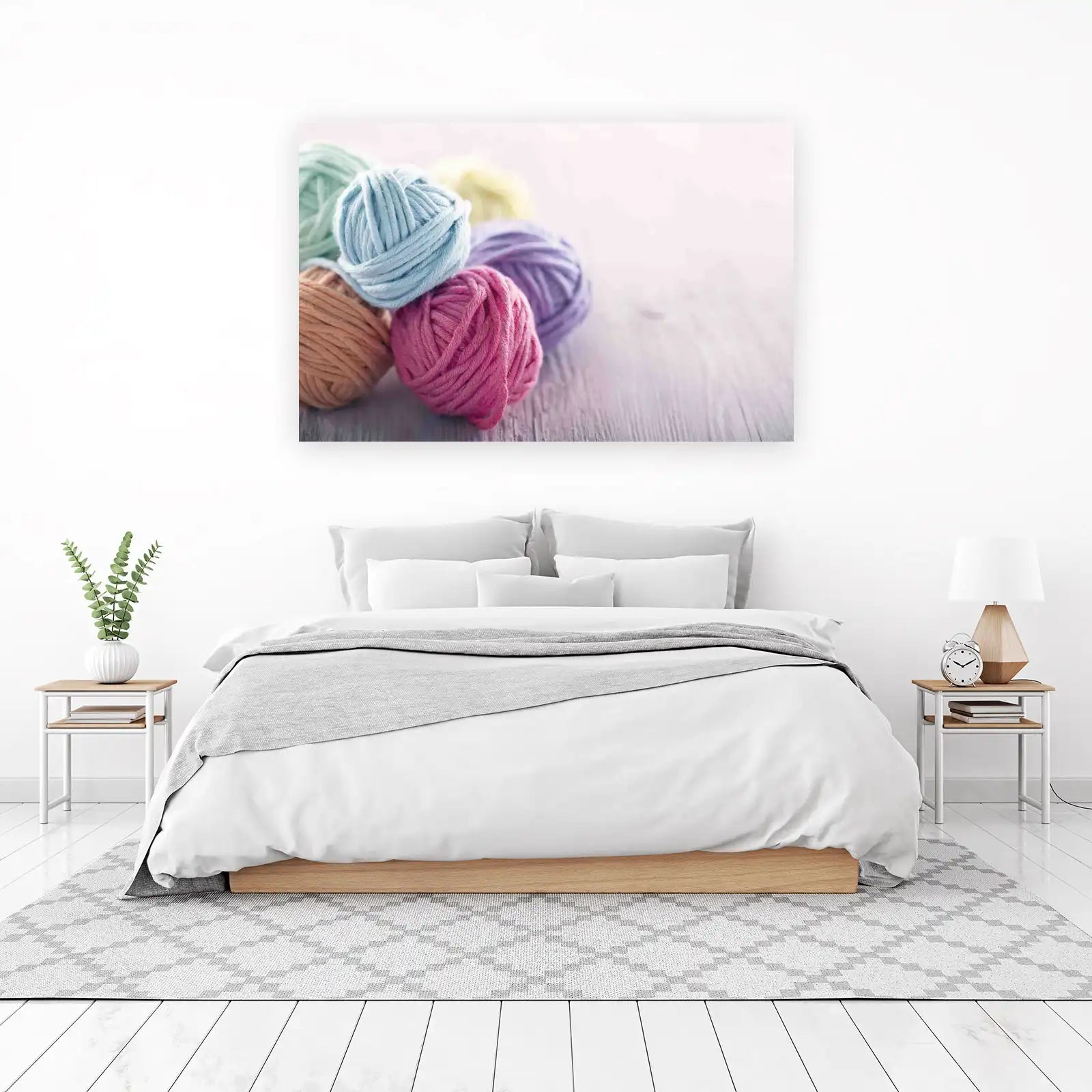 Soft Pastel Yarn Balls Wall Art