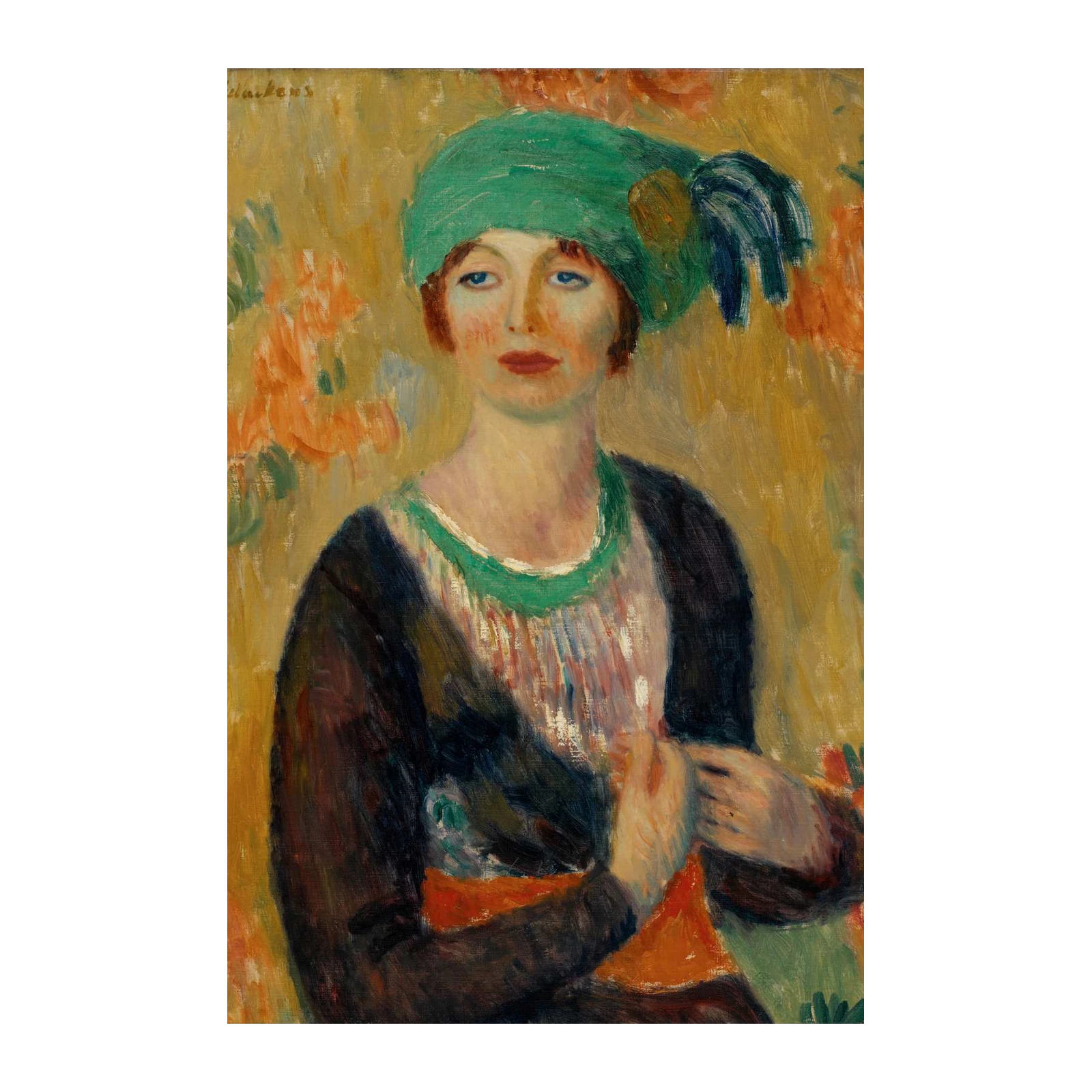 Vintage Lady Portrait Impressionist Wall Art