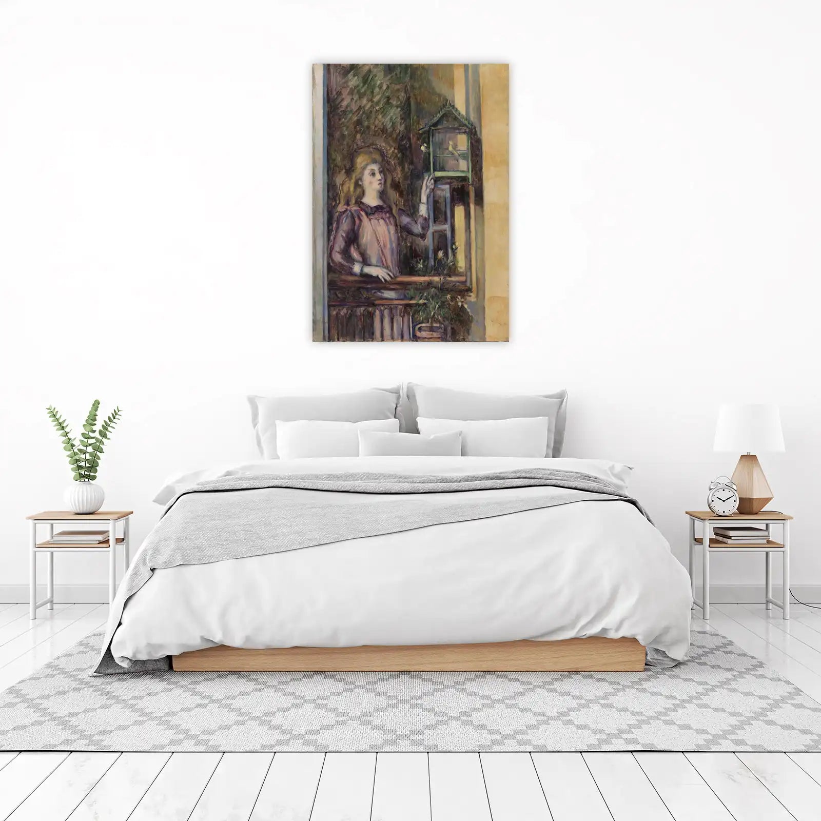 Victorian Girl & Birdcage Wall Art