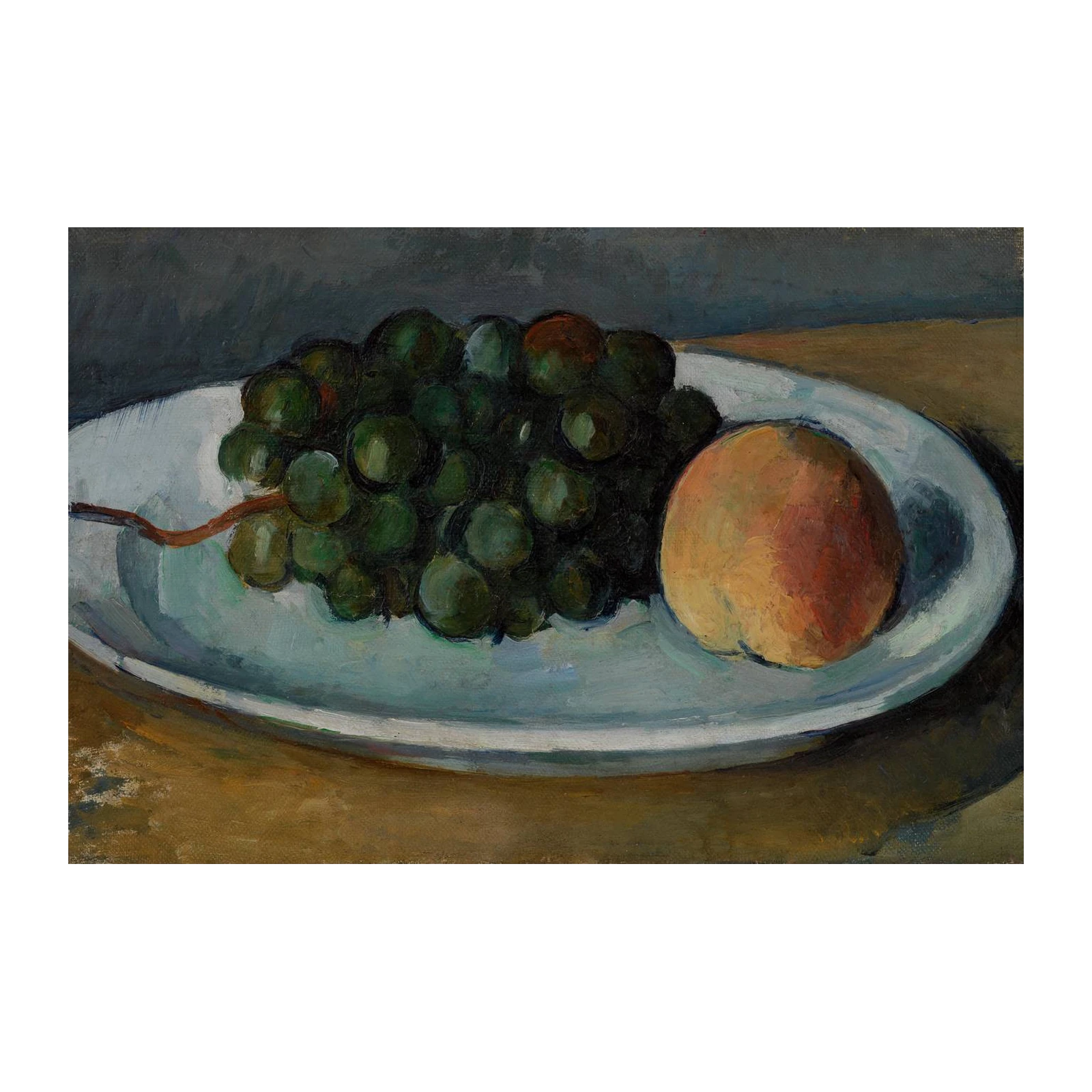 Classic Still Life Grapes Peach Wall Art