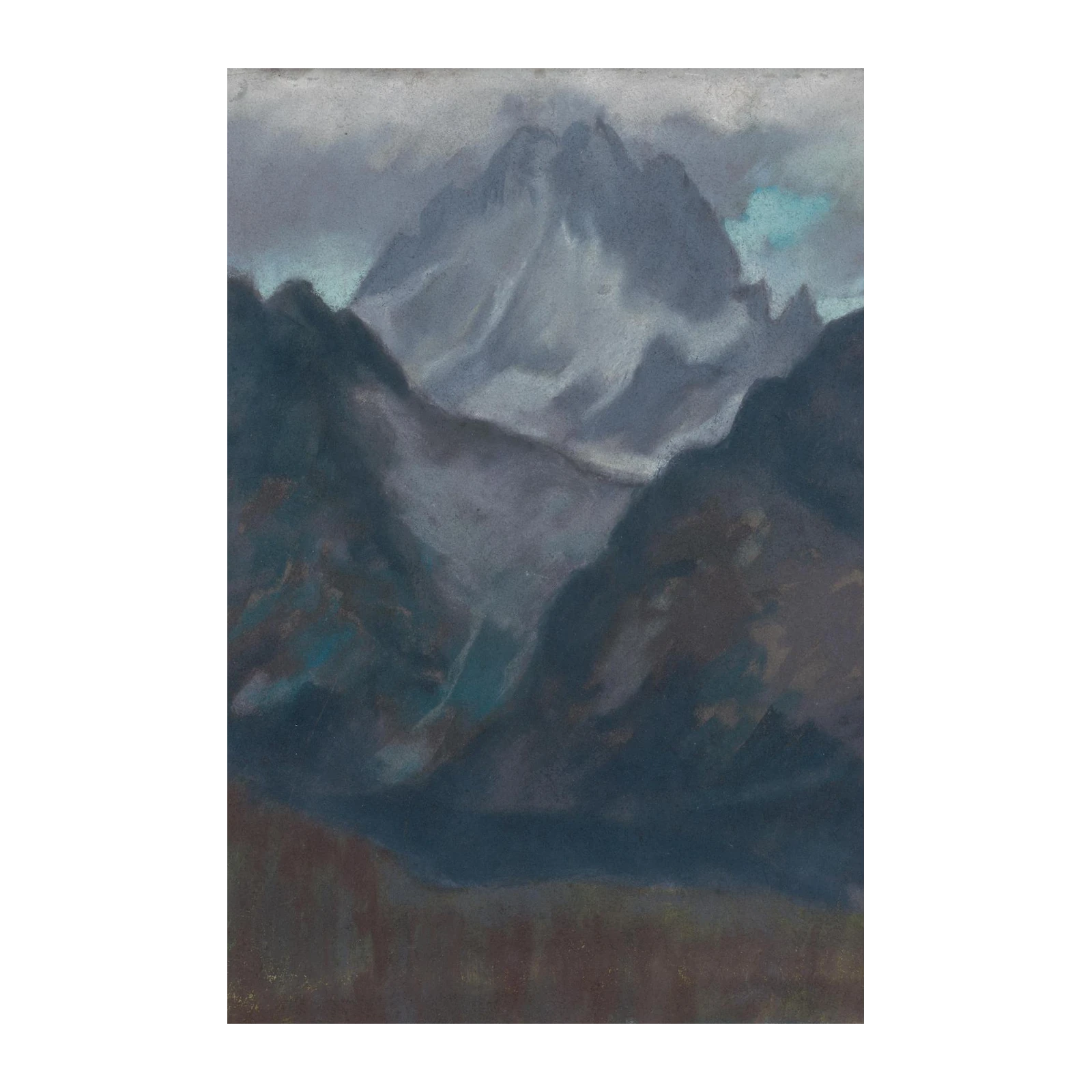 Misty Mountain Landscape Wall Art