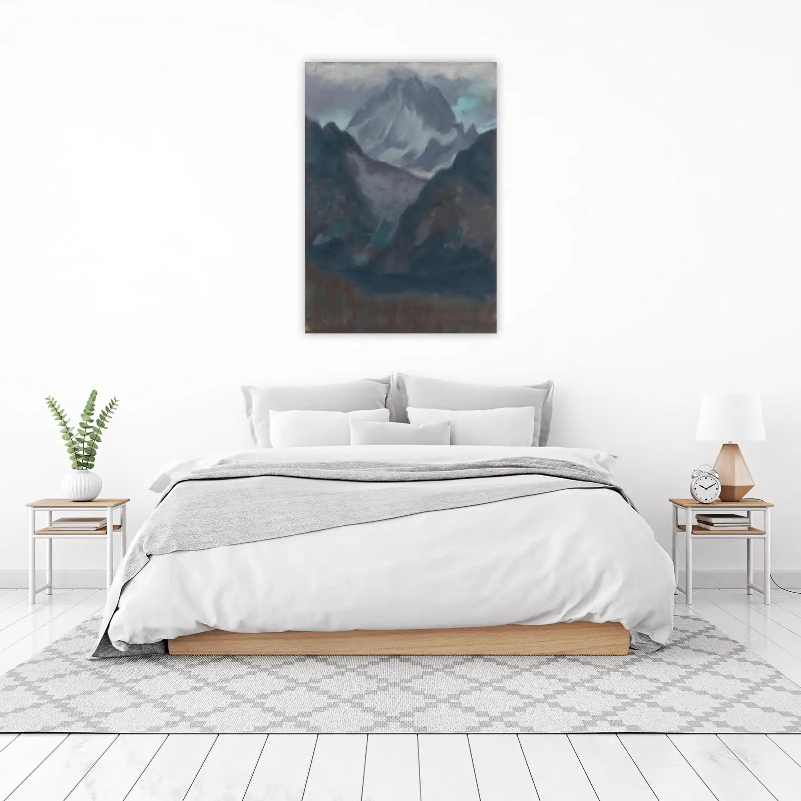 Misty Mountain Landscape Wall Art
