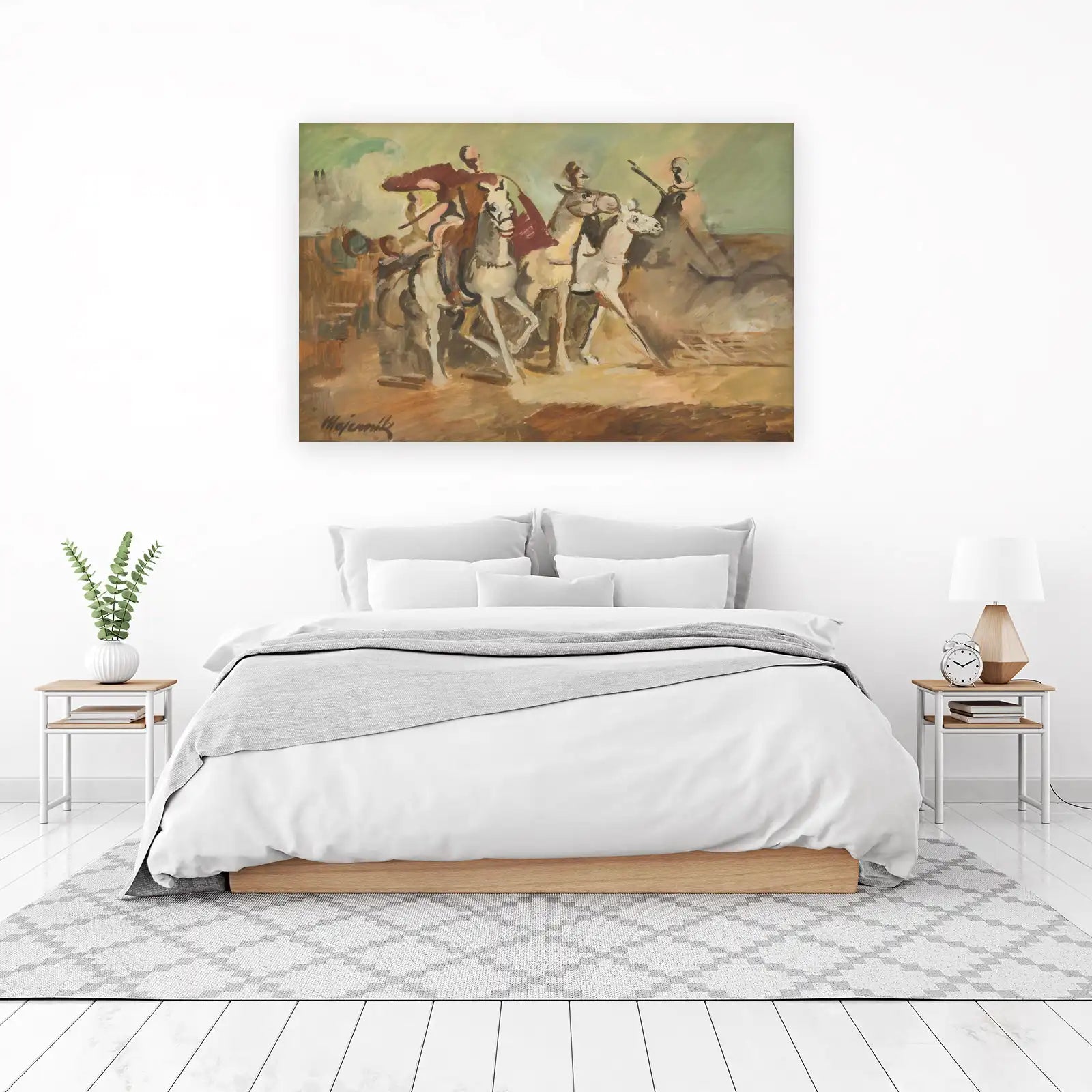 Equestrian Scene Expressive Horse Painting Wall Art