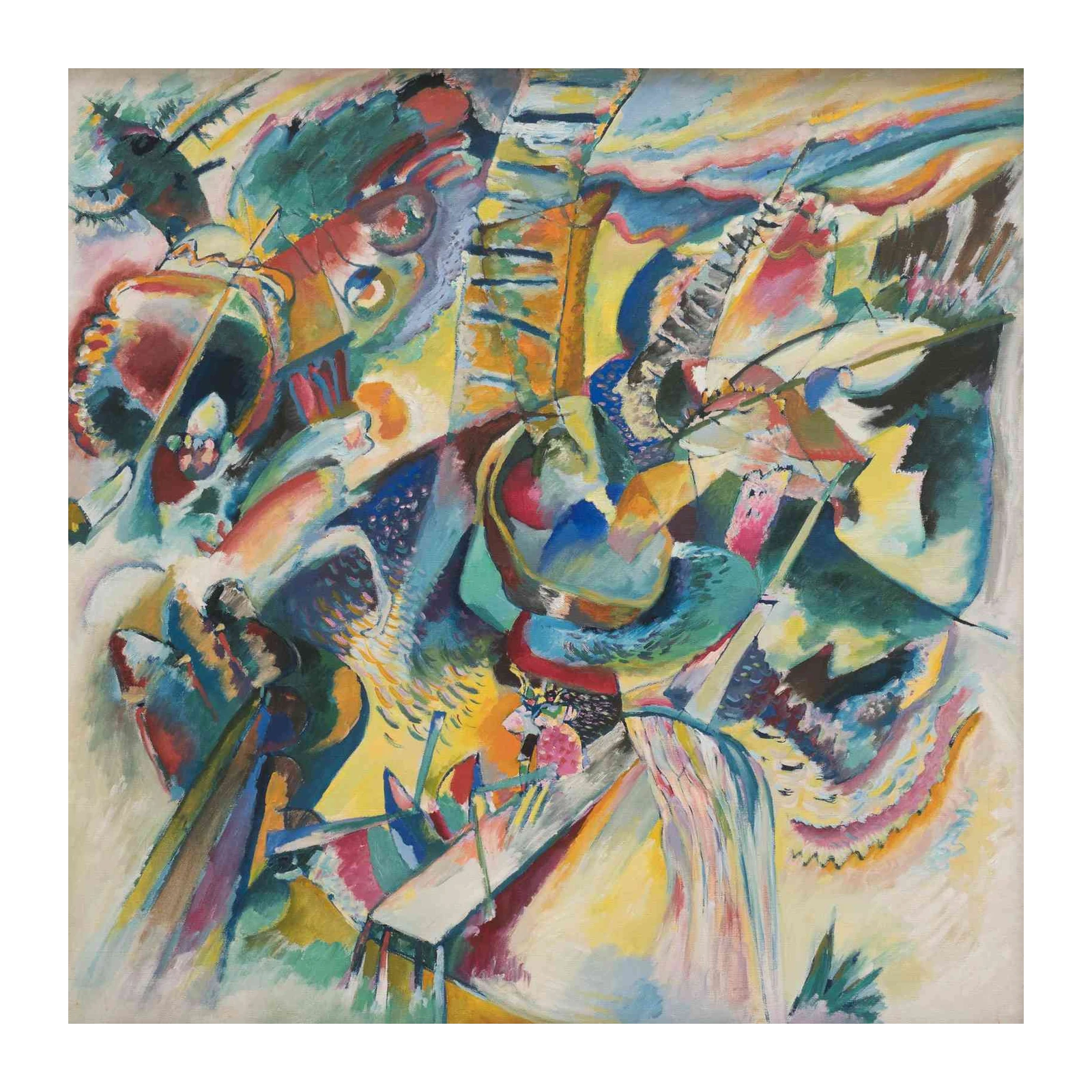Abstract Expressionist Bold Colors Wall Art