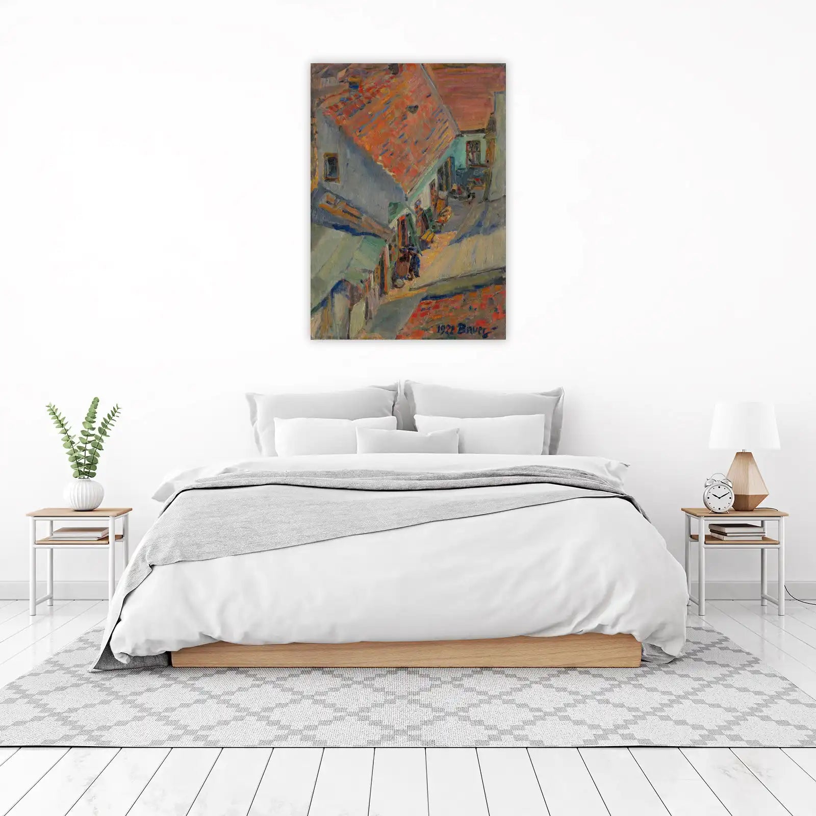 Vibrant European Alleyway Art Wall Art
