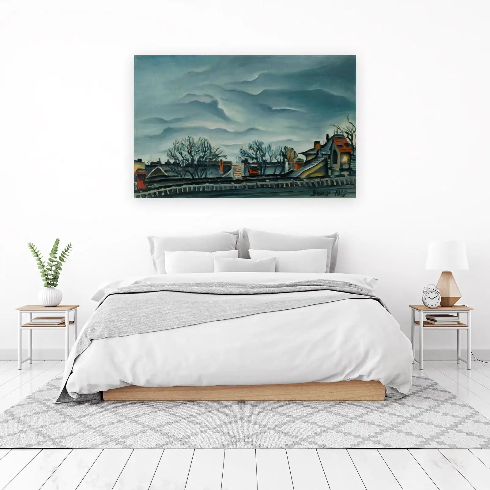 Atmospheric Winter Townscape Wall Art