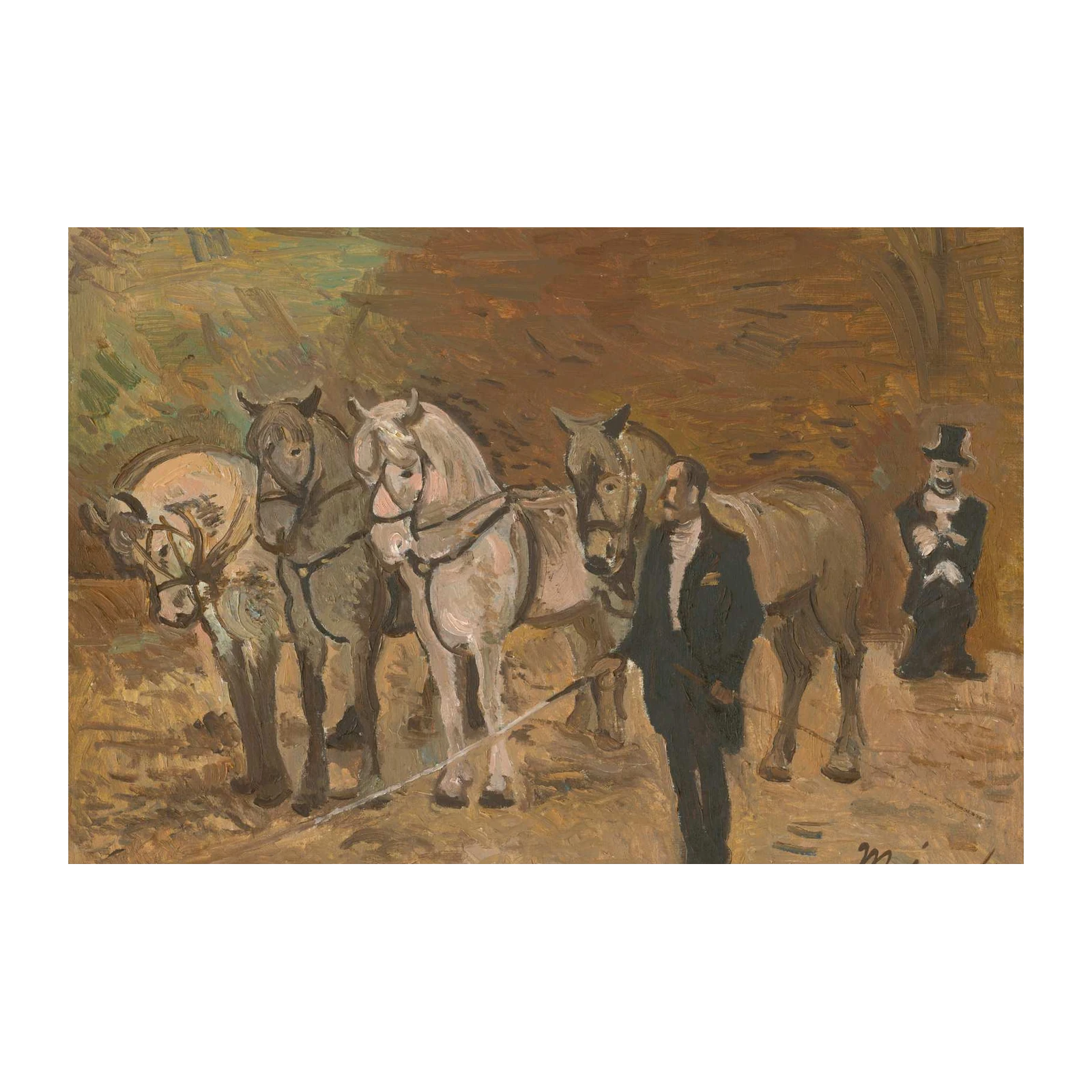 Majestic Horses & Trainer Wall Art