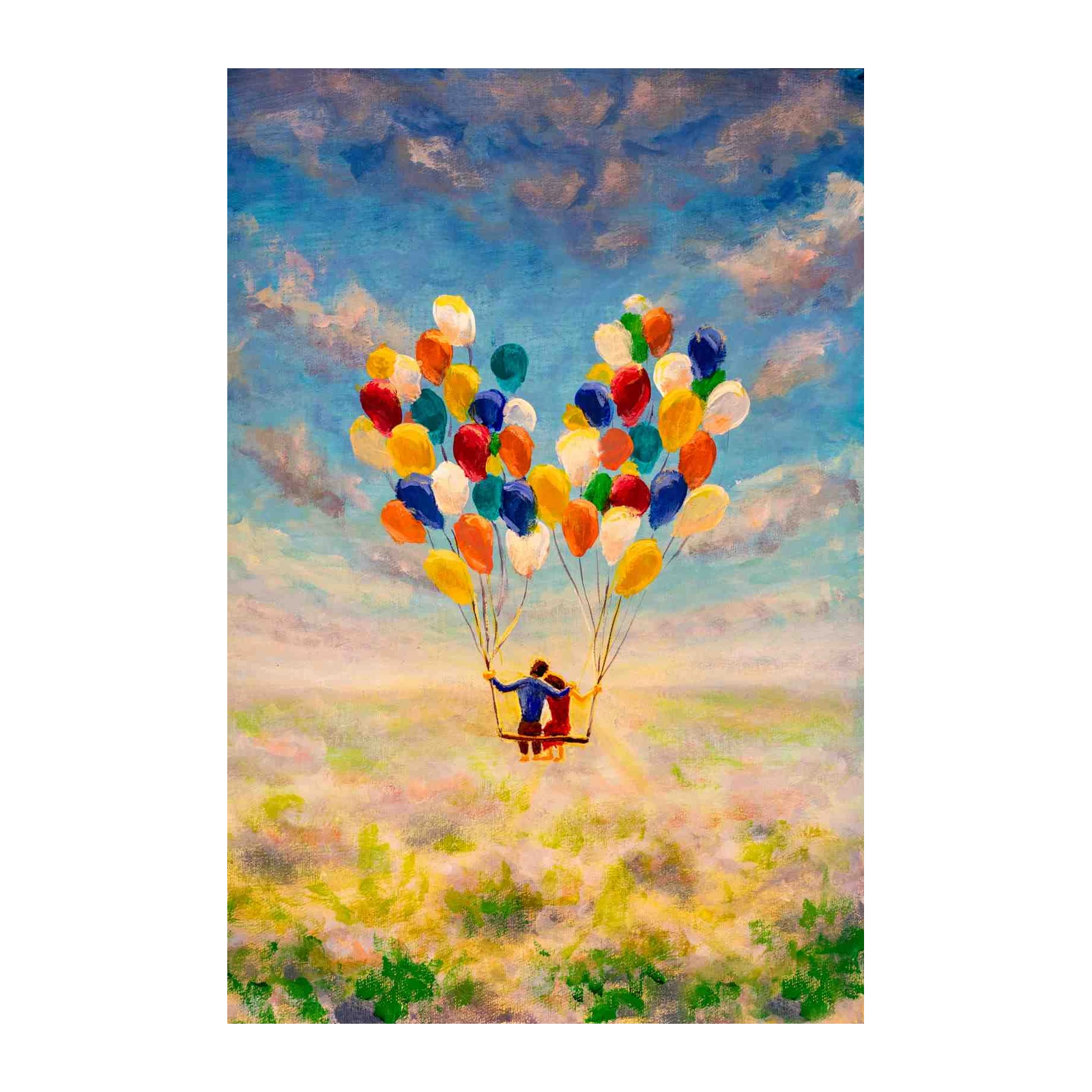 Romantic Balloon Ride Wall Art