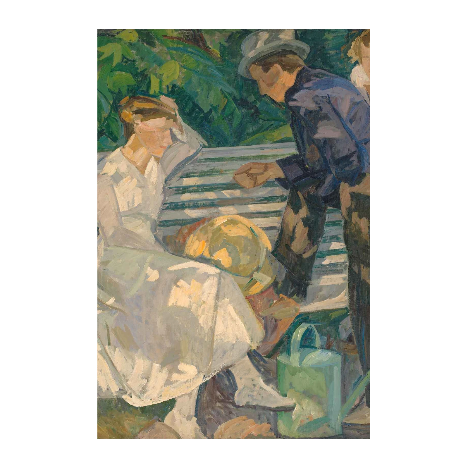 Impressionist Garden Scene Wall Art