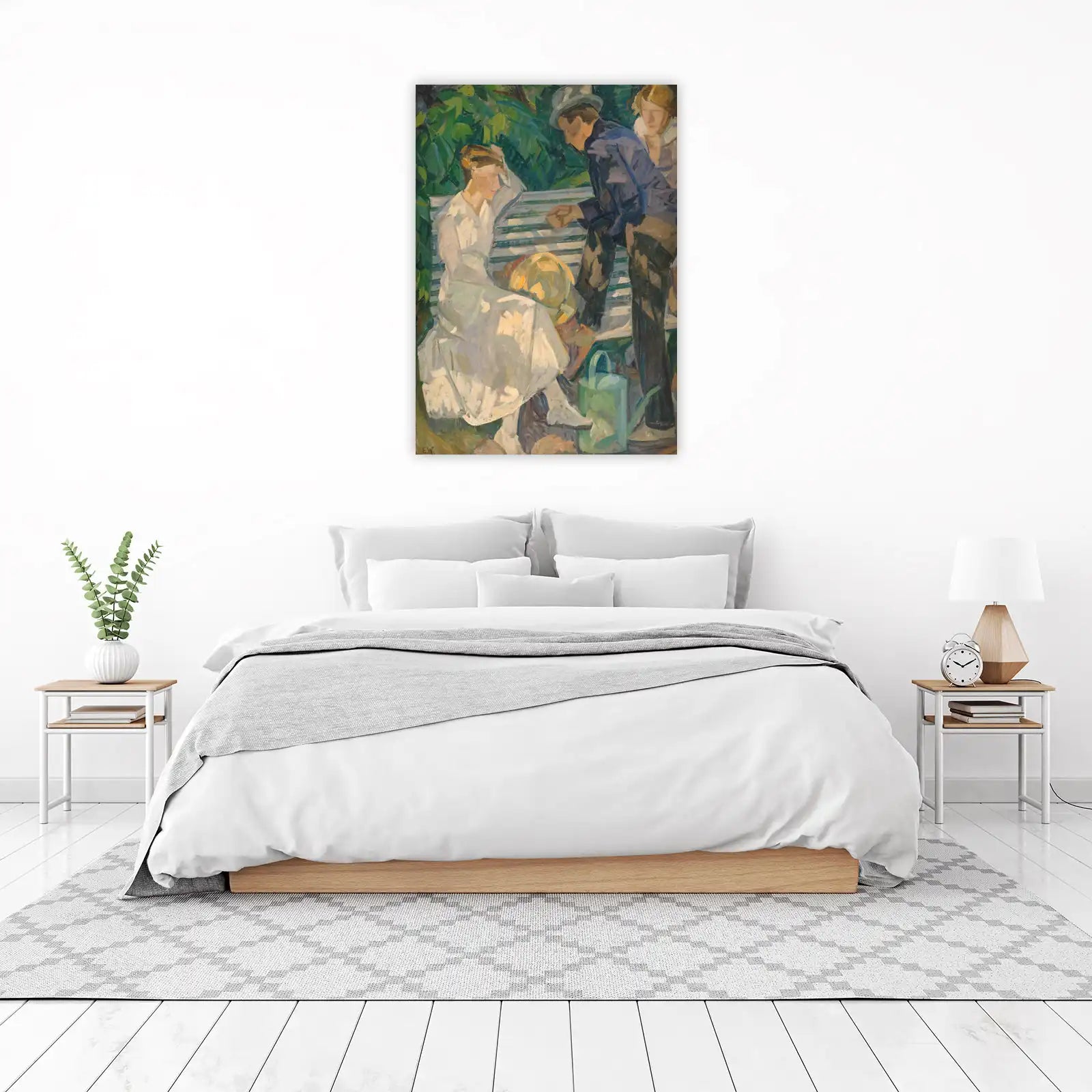 Impressionist Garden Scene Wall Art