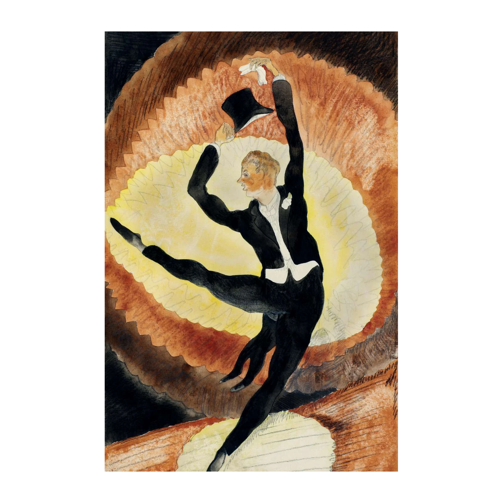 Dancer in Tuxedo Top Hat Wall Art