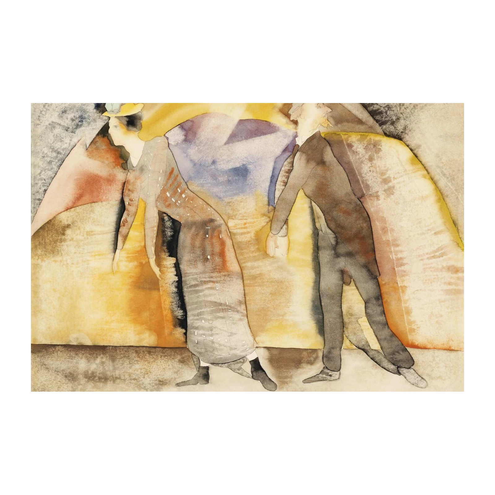 Art Deco Couple Promenade Wall Art