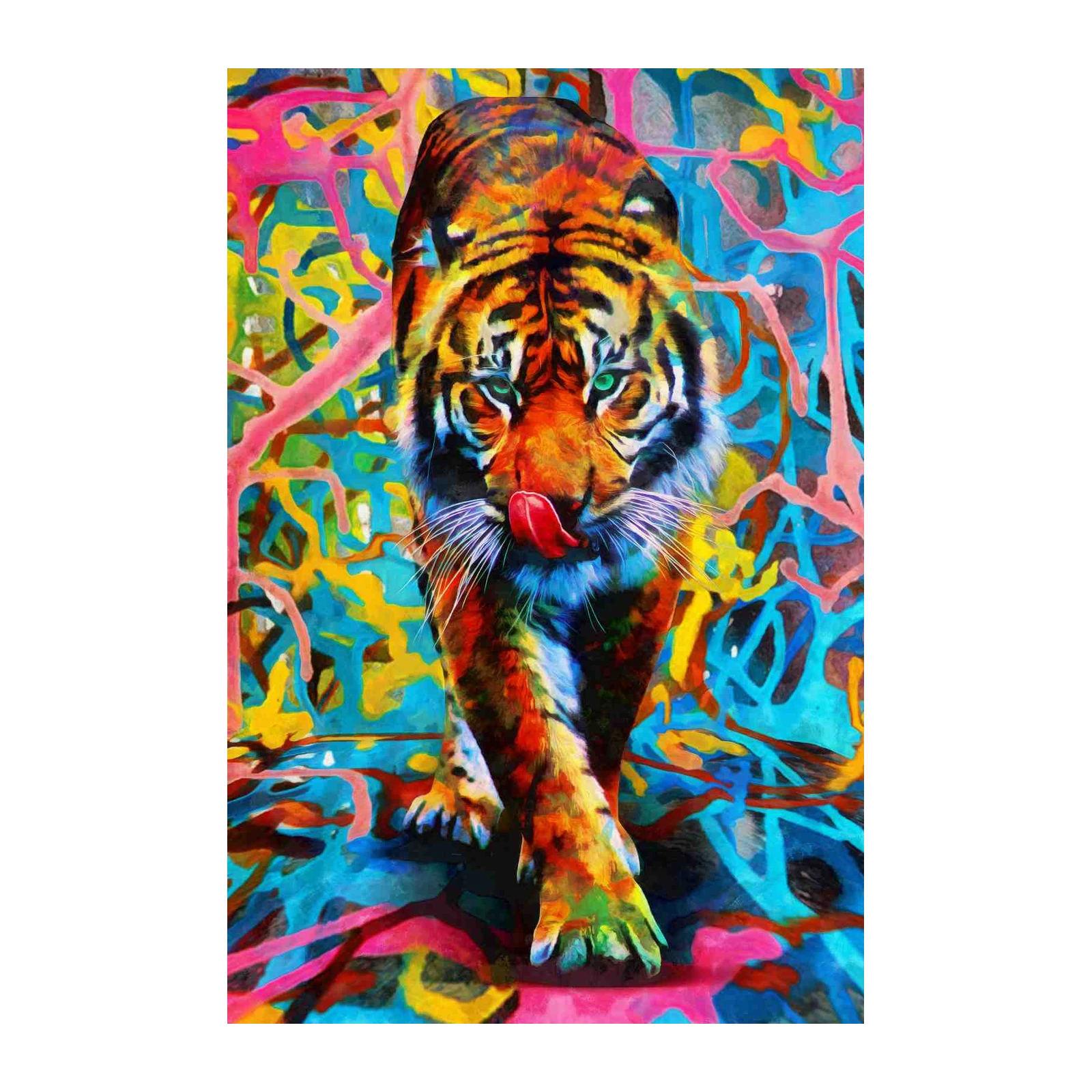 Vibrant Tiger Pop Art Wall Art