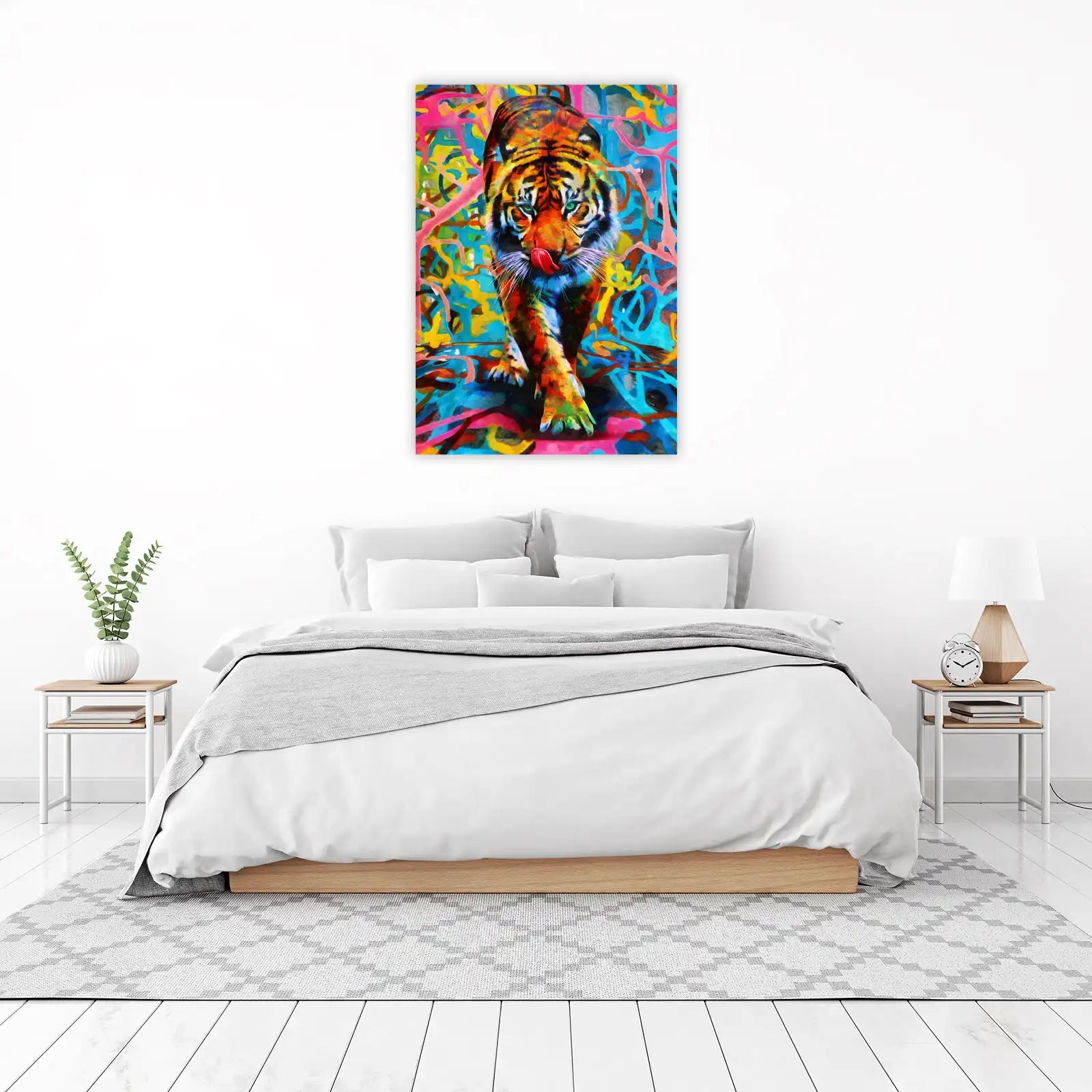 Vibrant Tiger Pop Art Wall Art