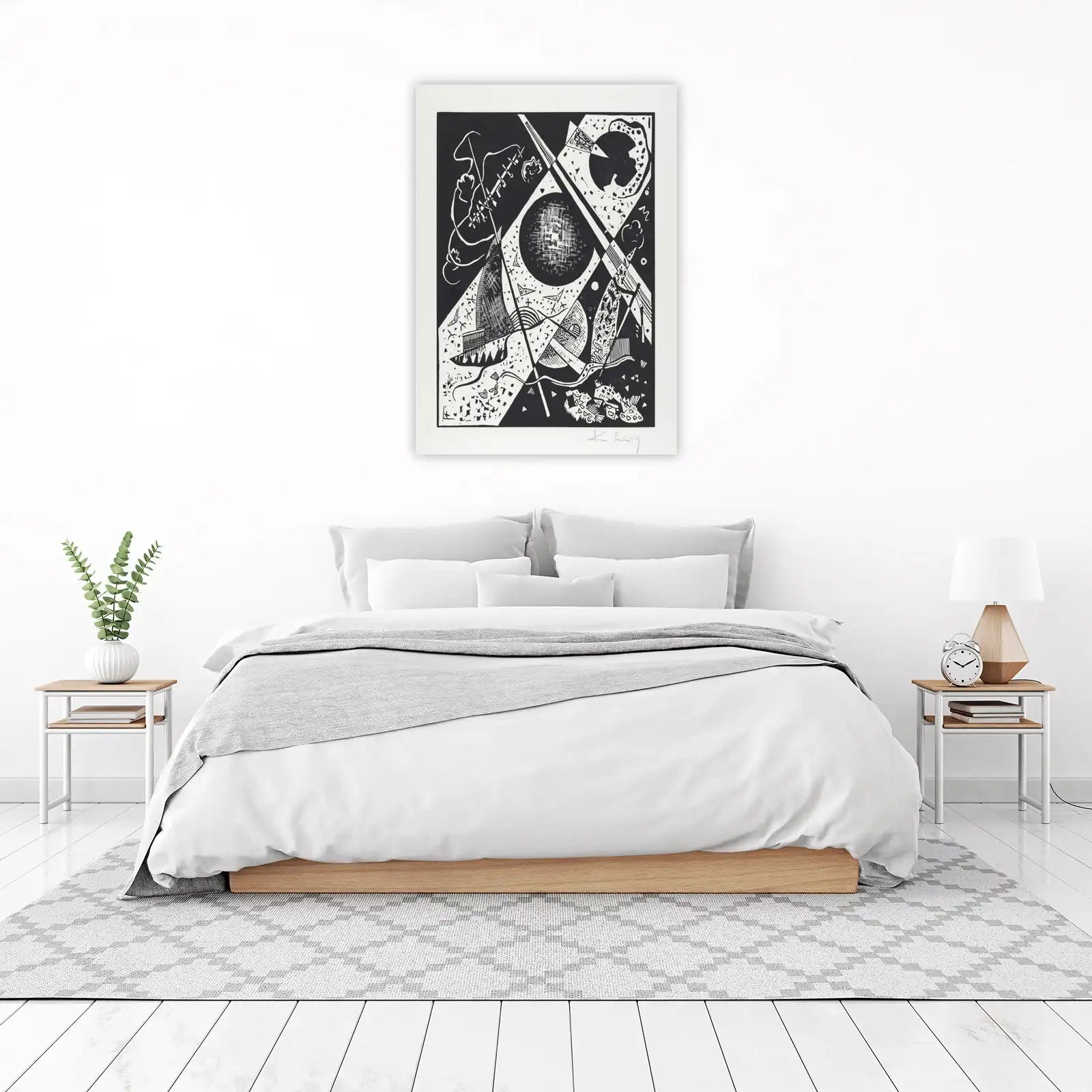 Abstract Harmony Black and White Wall Art